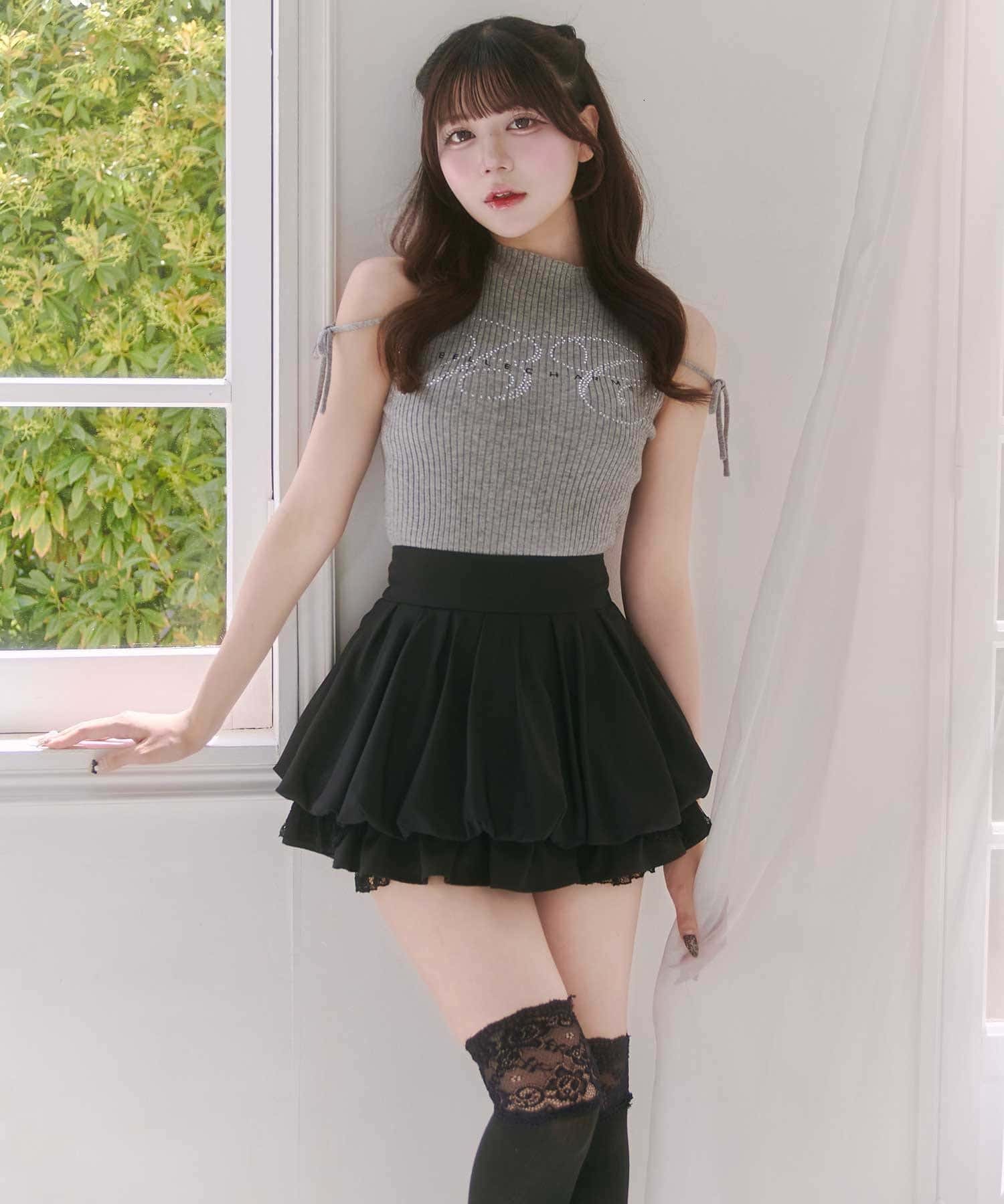 Belle Charme(ベルシャルム) BC Logo Sleeveless Rib Knit