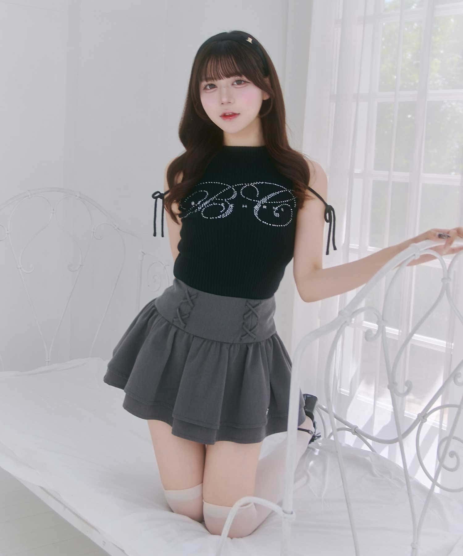 Belle Charme(ベルシャルム) BC Logo Sleeveless Rib Knit