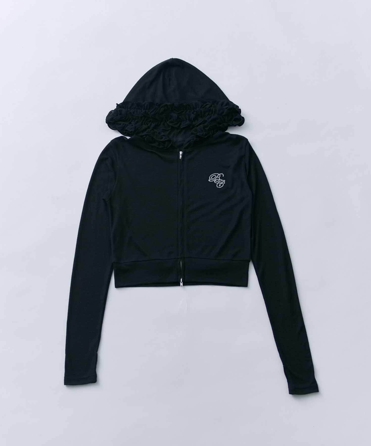 Belle Charme(ベルシャルム) UV Cut Frill Zip Hoodie