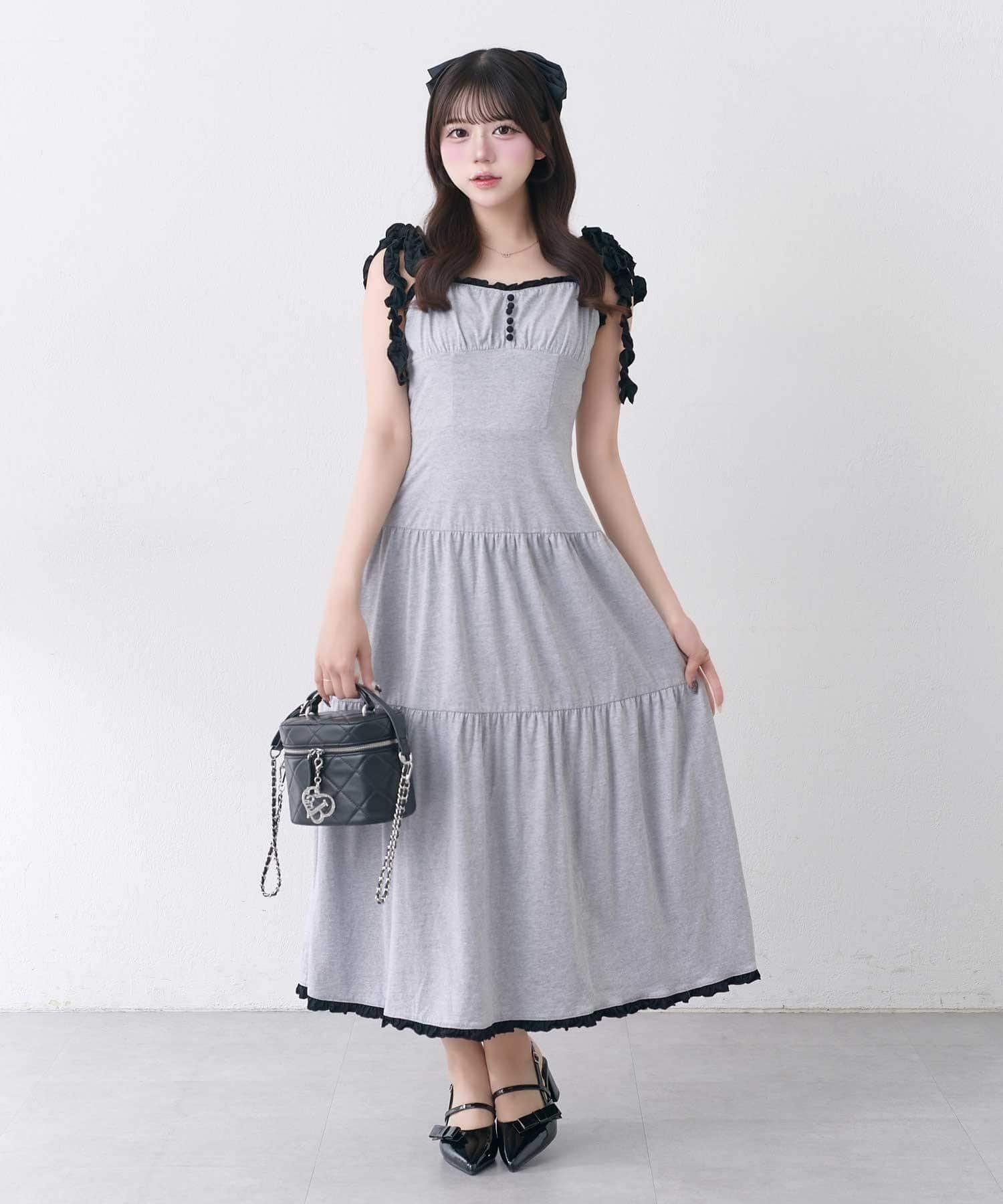 Belle Charme(ベルシャルム) Soft Frill Cami Long Onepice