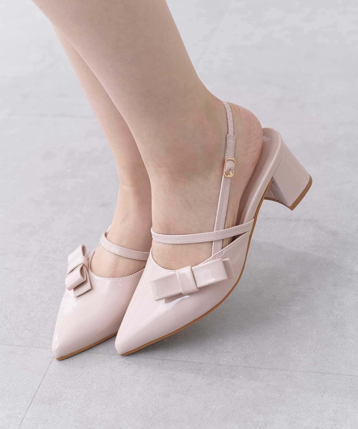 Belle Charme(ベルシャルム) Elegant Ribbon Mules