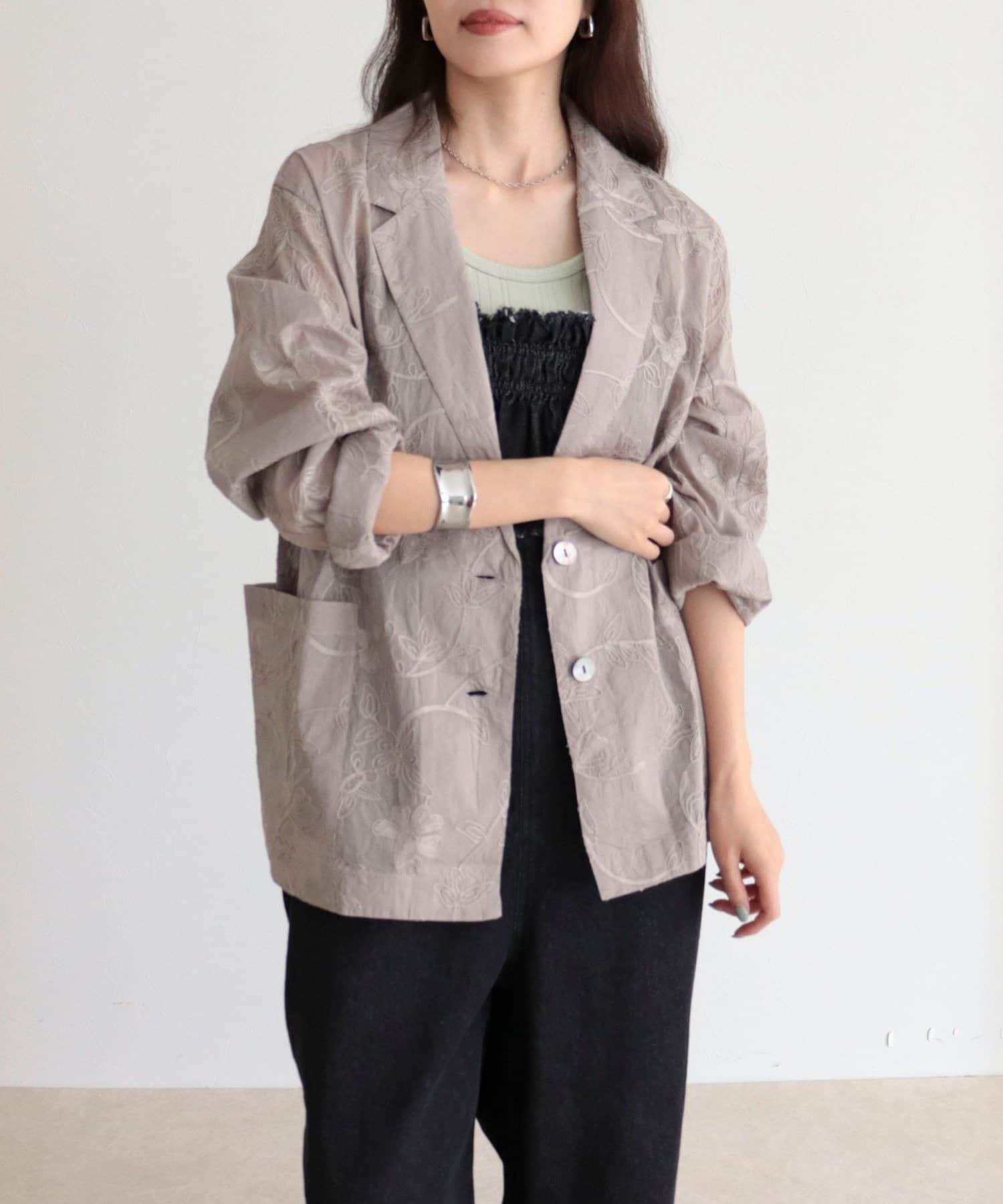 FREDY & GLOSTER(フレディ アンド グロスター) 【MADE IN INDIA】シアー刺繍ジャケット