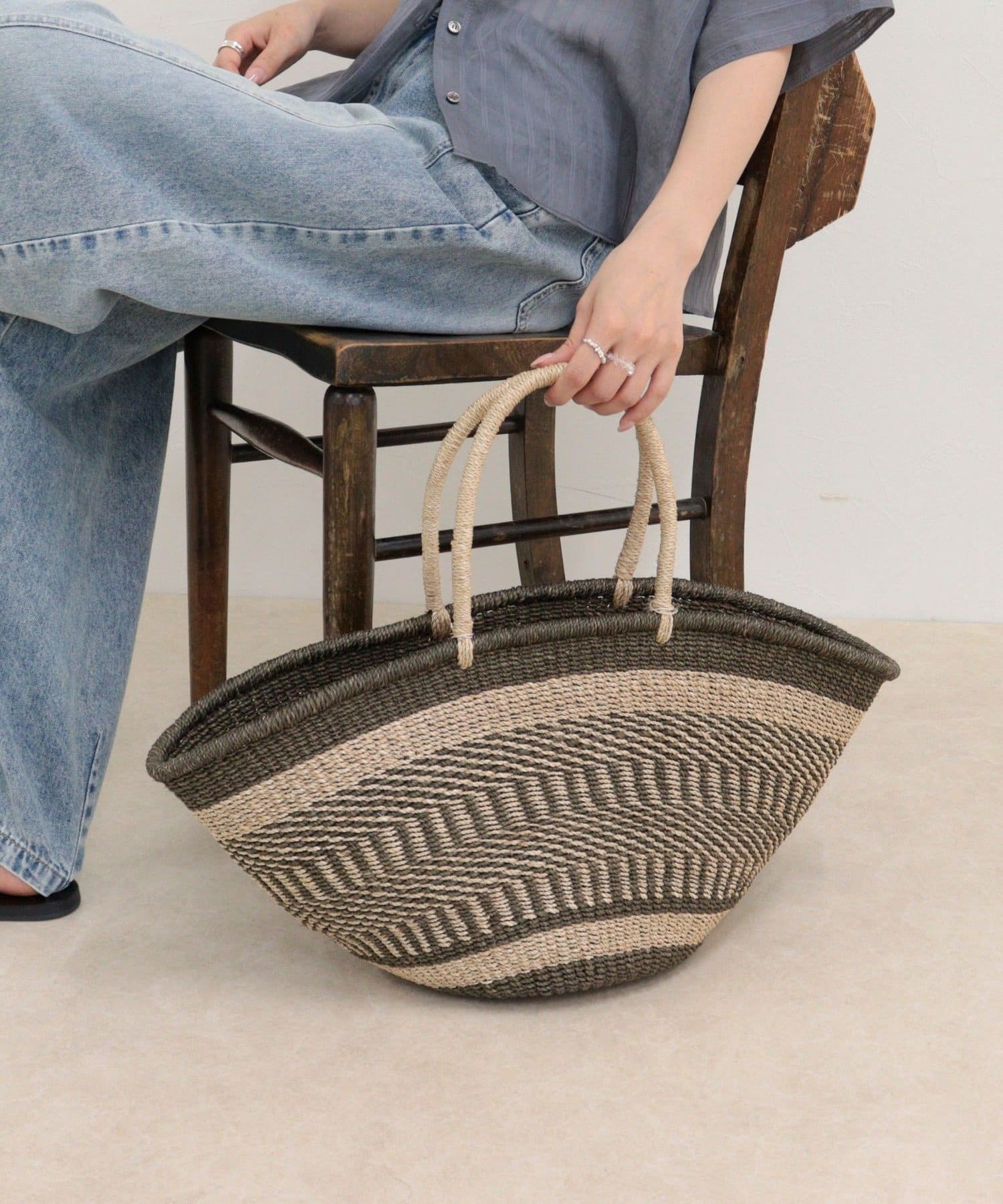 FREDY & GLOSTER(フレディ アンド グロスター) 【BAGMATI/バグマティ】配色柄アバカビッグトートバッグ