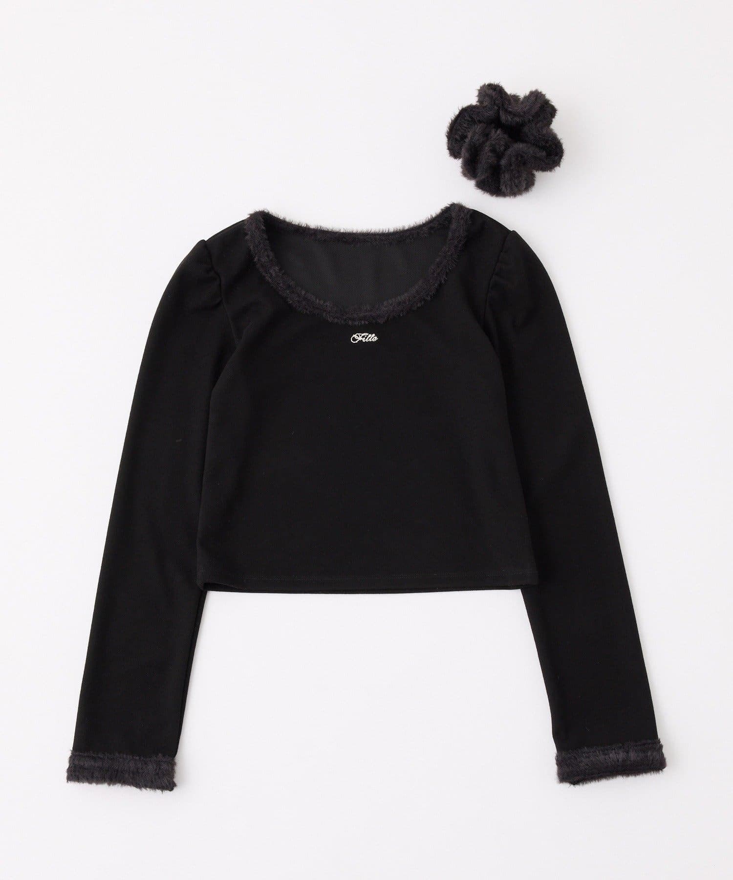 NICE CLAUP / OLIVE des OLIVE OUTLET(ナイスクラップ  / オリーブ デ オリーブ アウトレット) 【one after another】シュシュ付きトップス