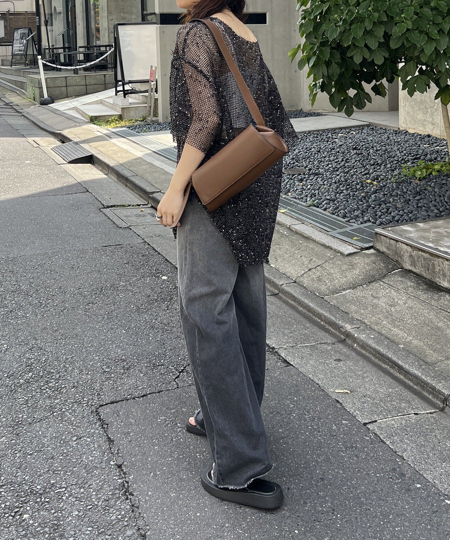 NICE CLAUP / OLIVE des OLIVE OUTLET(ナイスクラップ  / オリーブ デ オリーブ アウトレット) 【NUNIFE】メランジメッシュプルオーバー