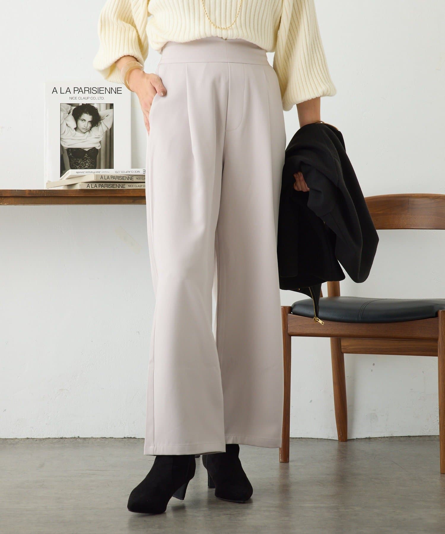 NICE CLAUP / OLIVE des OLIVE OUTLET(ナイスクラップ  / オリーブ デ オリーブ アウトレット) 【RMAF】《低身長サイズあり》ウエストすっきりパンツ