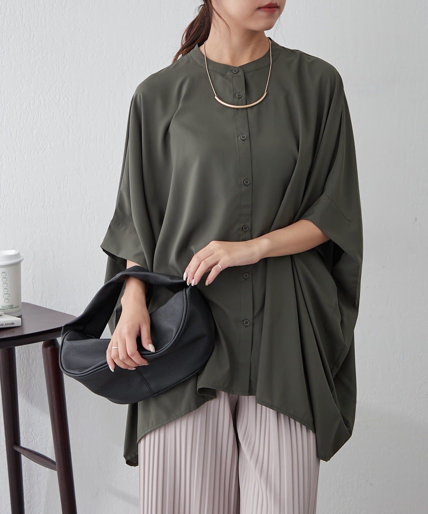 NICE CLAUP / OLIVE des OLIVE OUTLET(ナイスクラップ  / オリーブ デ オリーブ アウトレット) 【ＮＡＯ】ＢＩＧドルマンシャツ