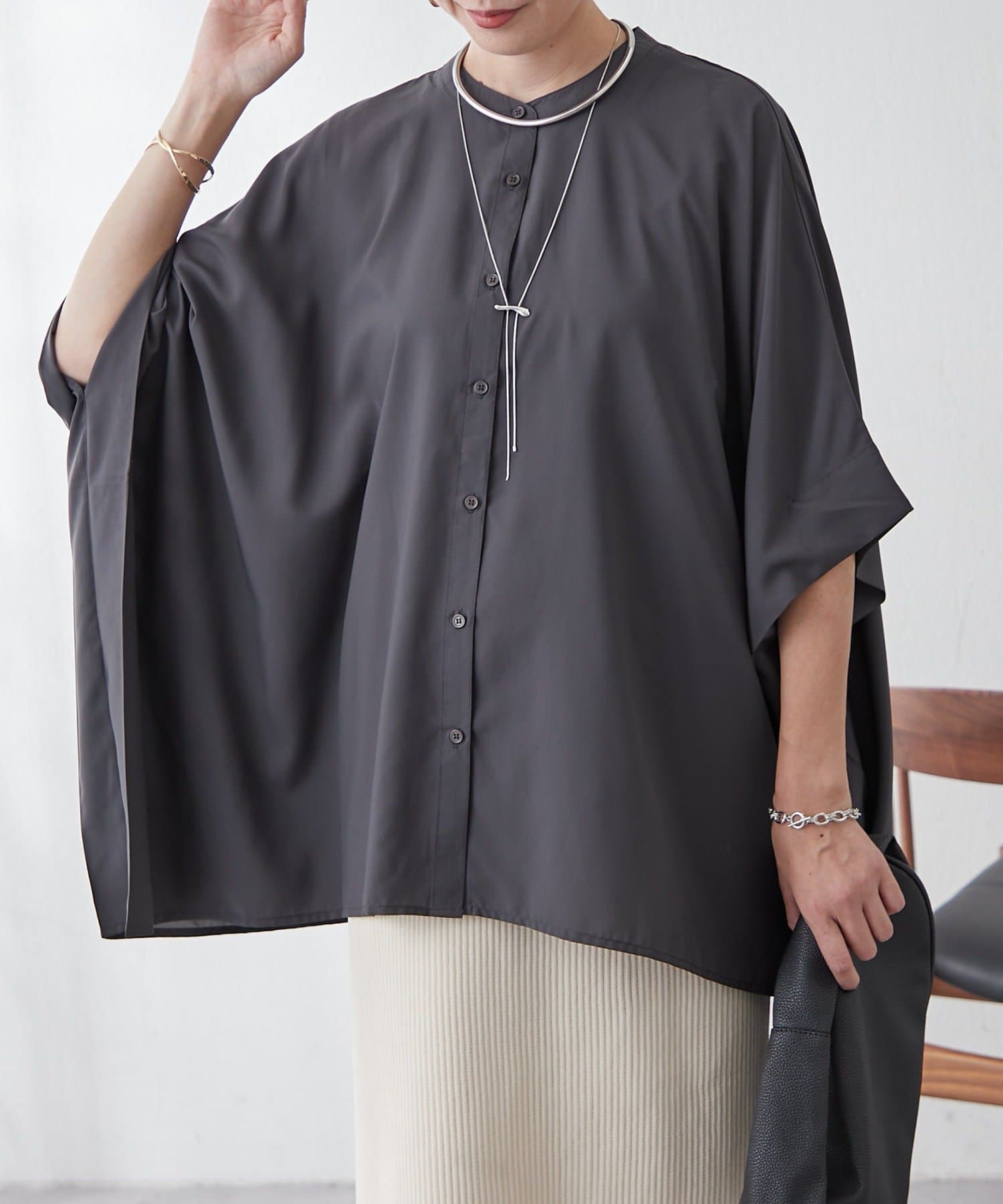 NICE CLAUP / OLIVE des OLIVE OUTLET(ナイスクラップ  / オリーブ デ オリーブ アウトレット) 【ＮＡＯ】ＢＩＧドルマンシャツ