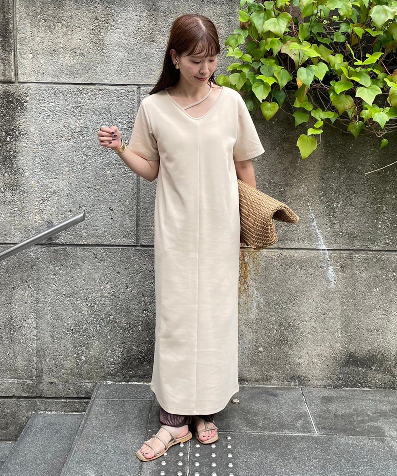 NICE CLAUP / OLIVE des OLIVE OUTLET(ナイスクラップ  / オリーブ デ オリーブ アウトレット) 【RMAF】前後２ＷＡＹカットワンピ