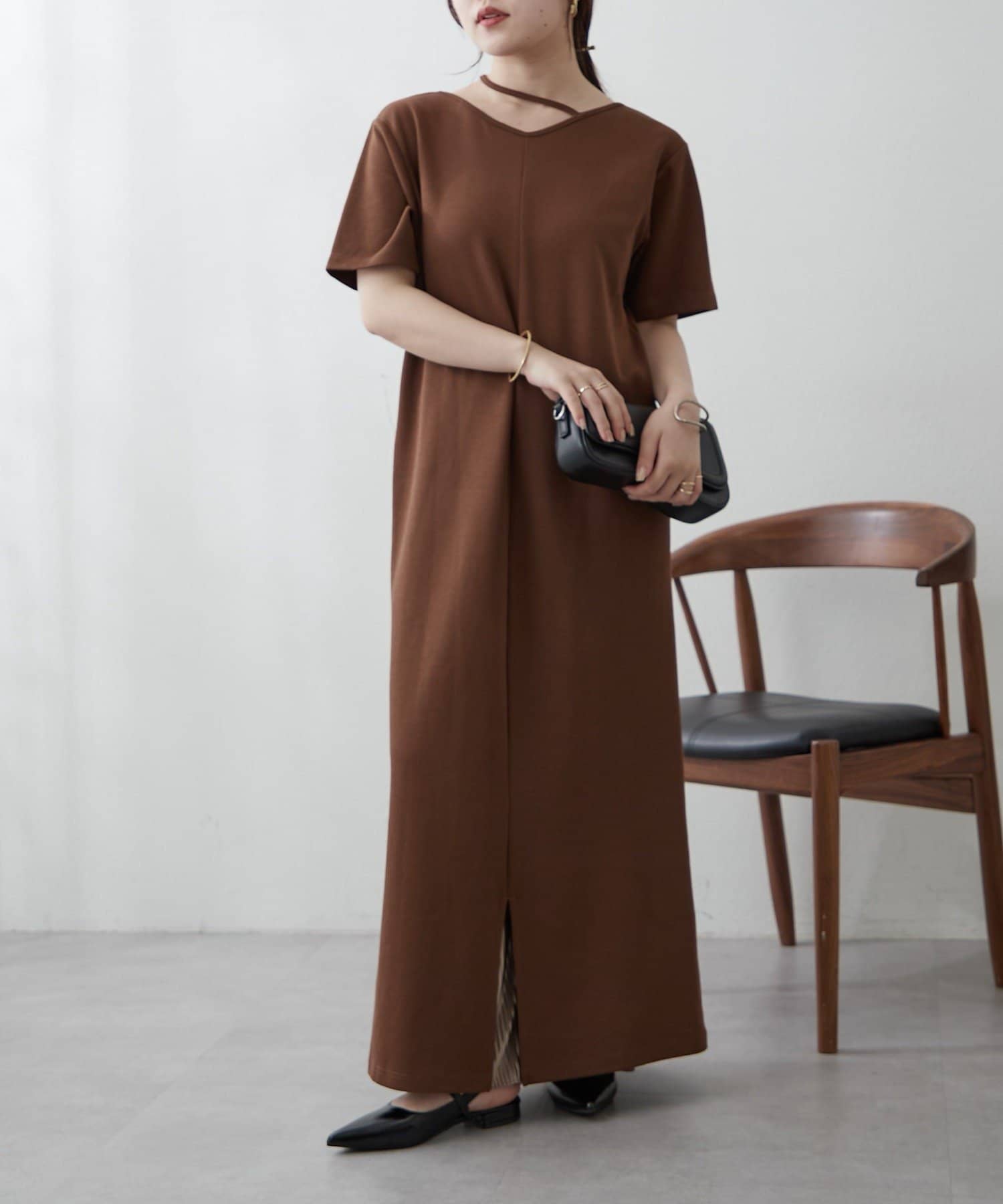 NICE CLAUP / OLIVE des OLIVE OUTLET(ナイスクラップ  / オリーブ デ オリーブ アウトレット) 【RMAF】前後２ＷＡＹカットワンピ