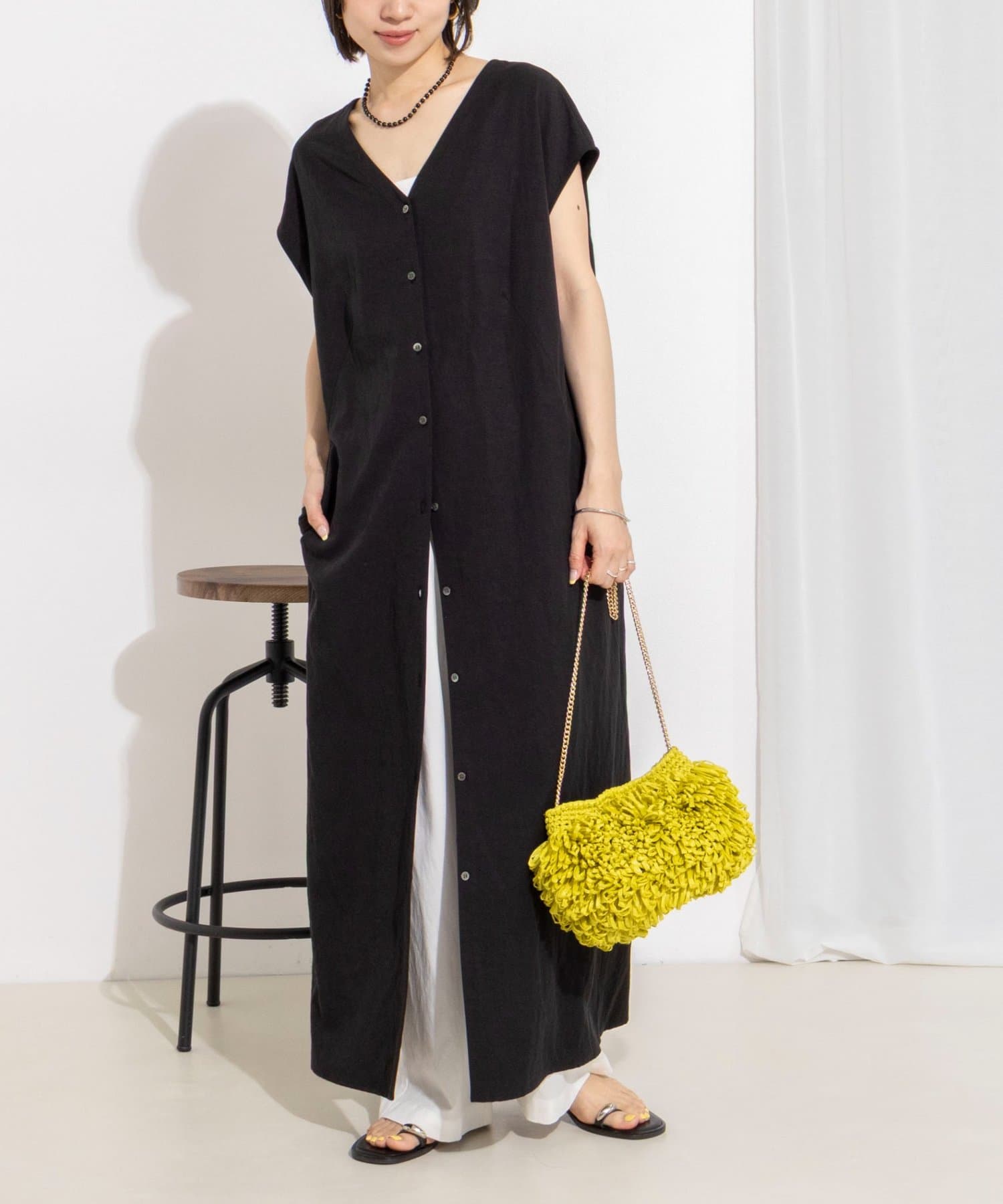 NOLLEY'S(ノーリーズ) ウォッシャブルセルロースリネン2WAYワンピース