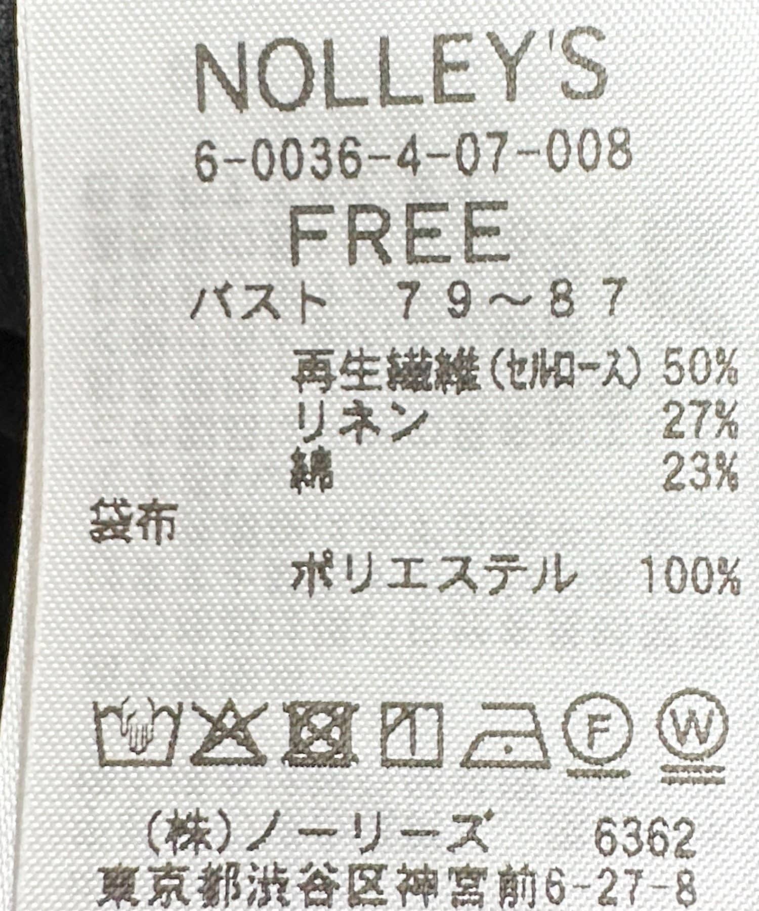 NOLLEY'S(ノーリーズ) ウォッシャブルセルロースリネン2WAYワンピース