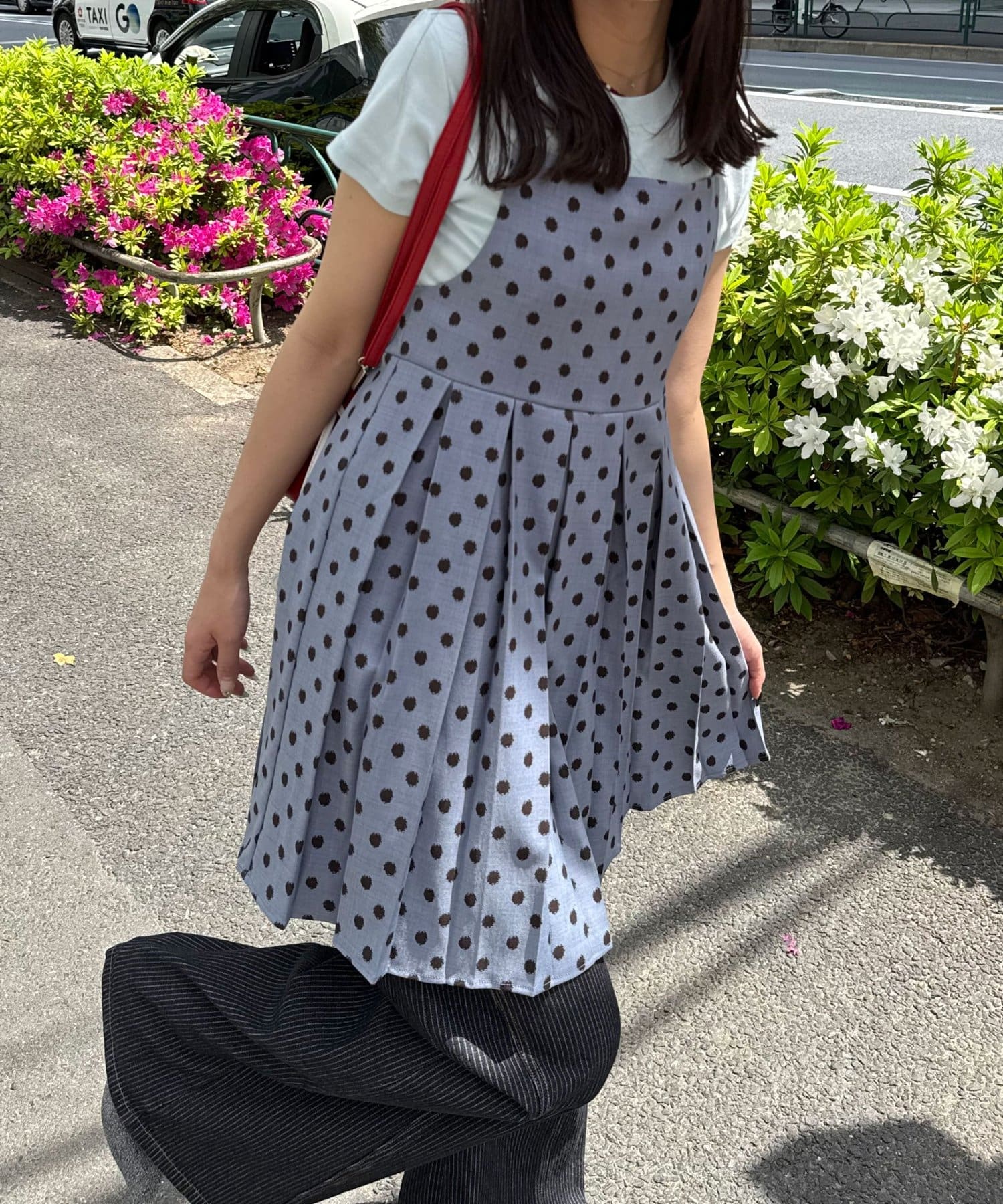 CIAOPANIC(チャオパニック) ドットプリーツキャミチュニック