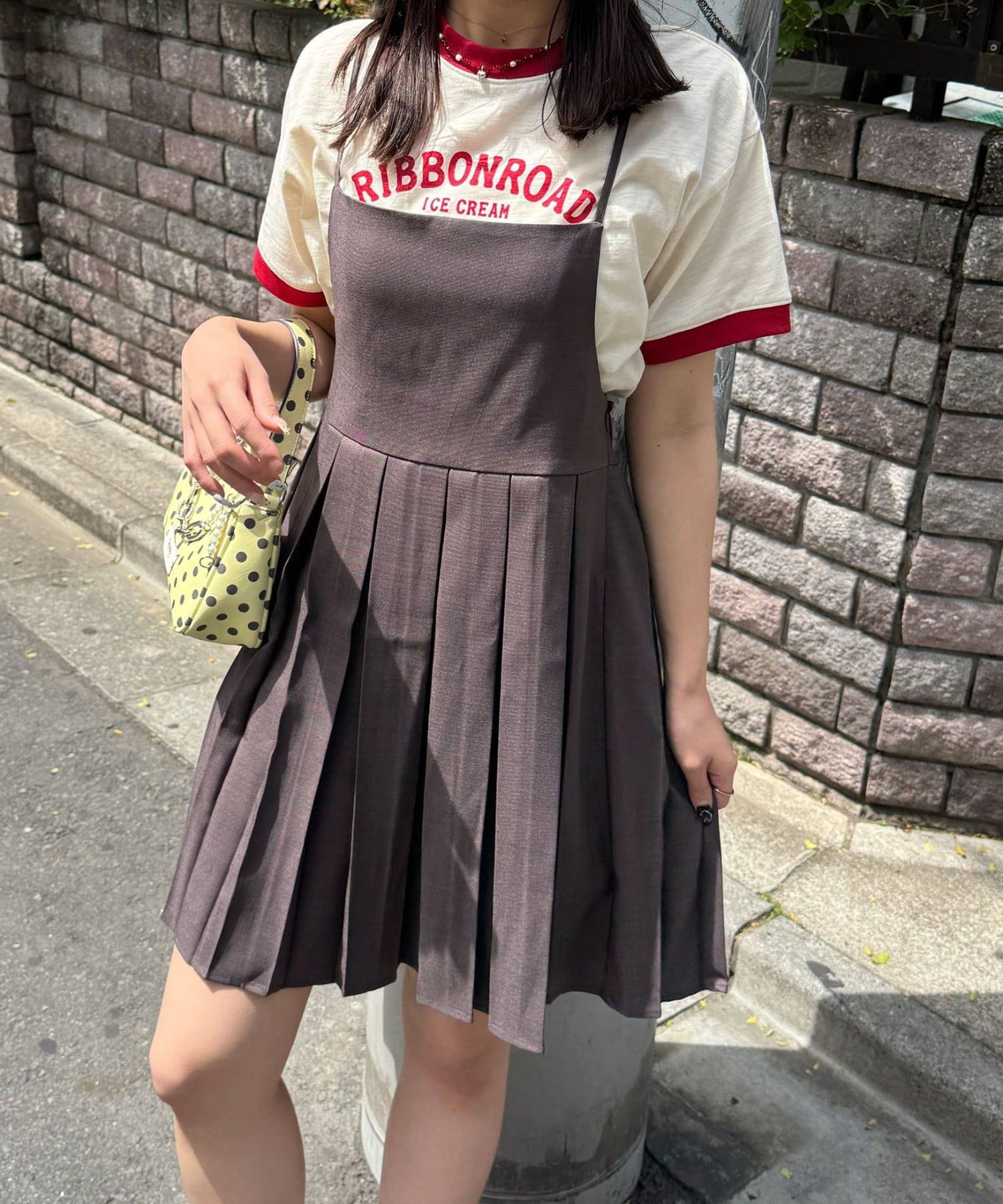 CIAOPANIC(チャオパニック) ドットプリーツキャミチュニック