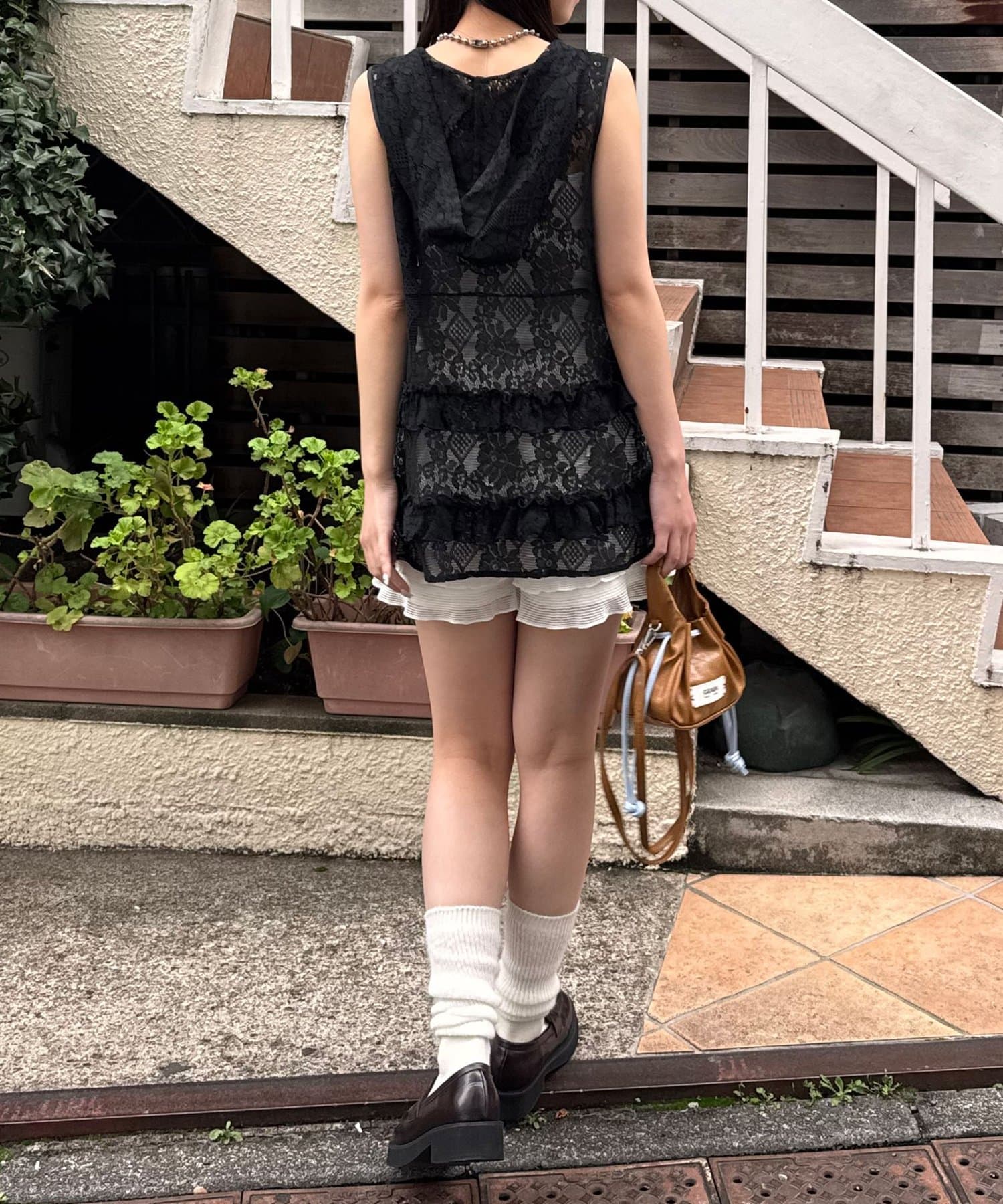 CIAOPANIC(チャオパニック) フリフリレースフードベスト