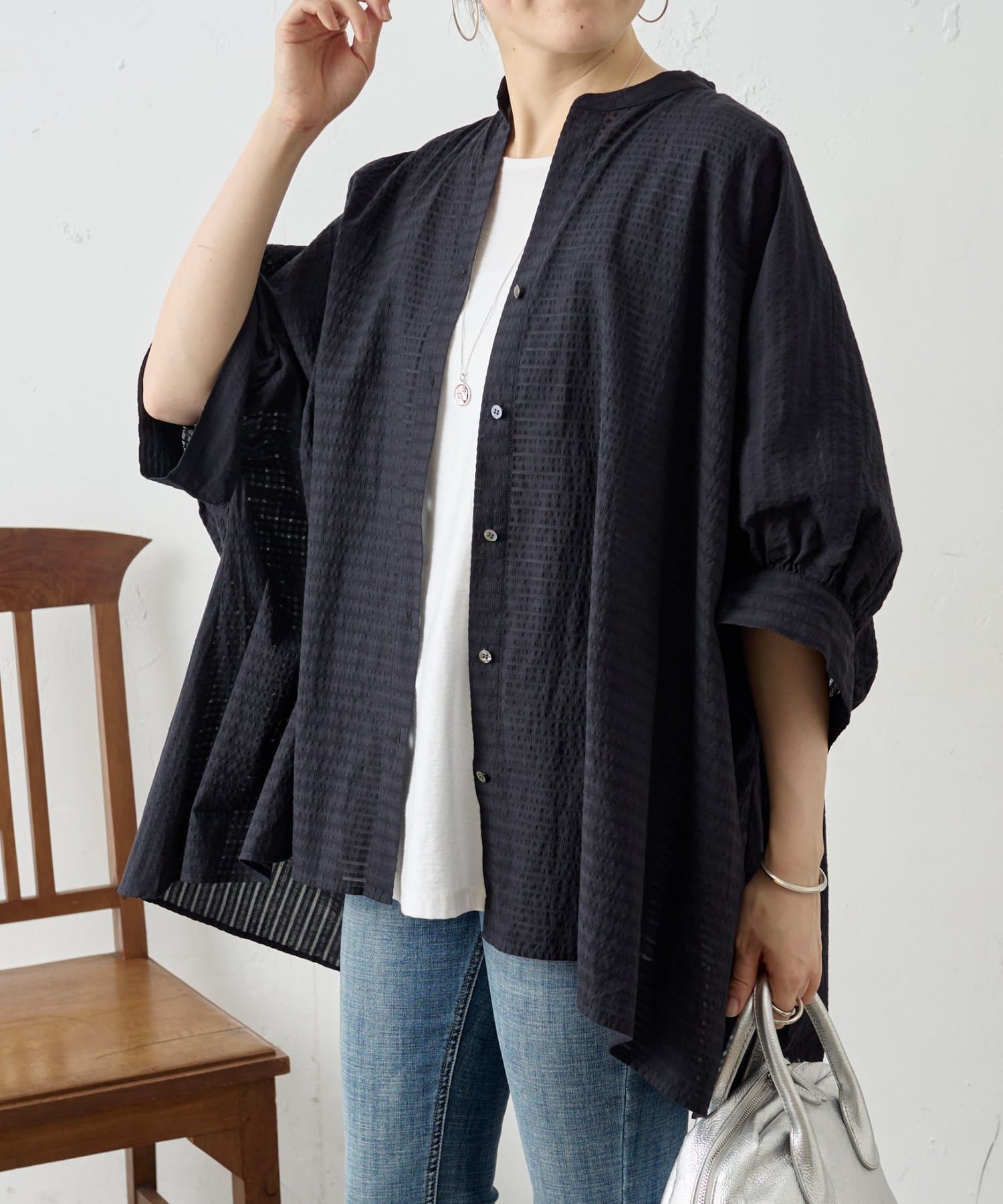 BEARDSLEY(ビアズリー) 《4/29(水)12:00予約開始予定》コットンシアーストライプシャツ