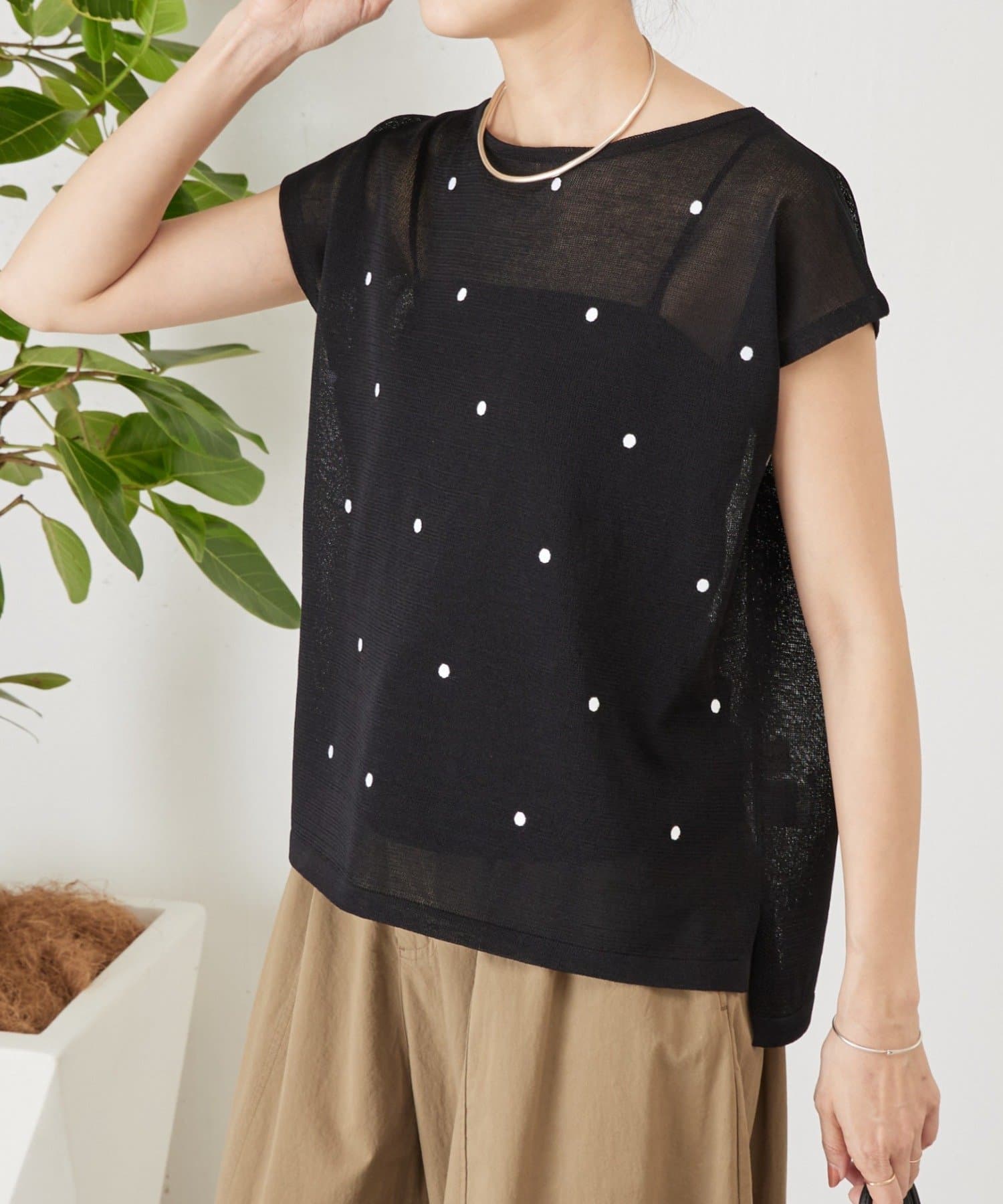 BEARDSLEY(ビアズリー) 《近日予約開始予定》ドット刺繍ニット