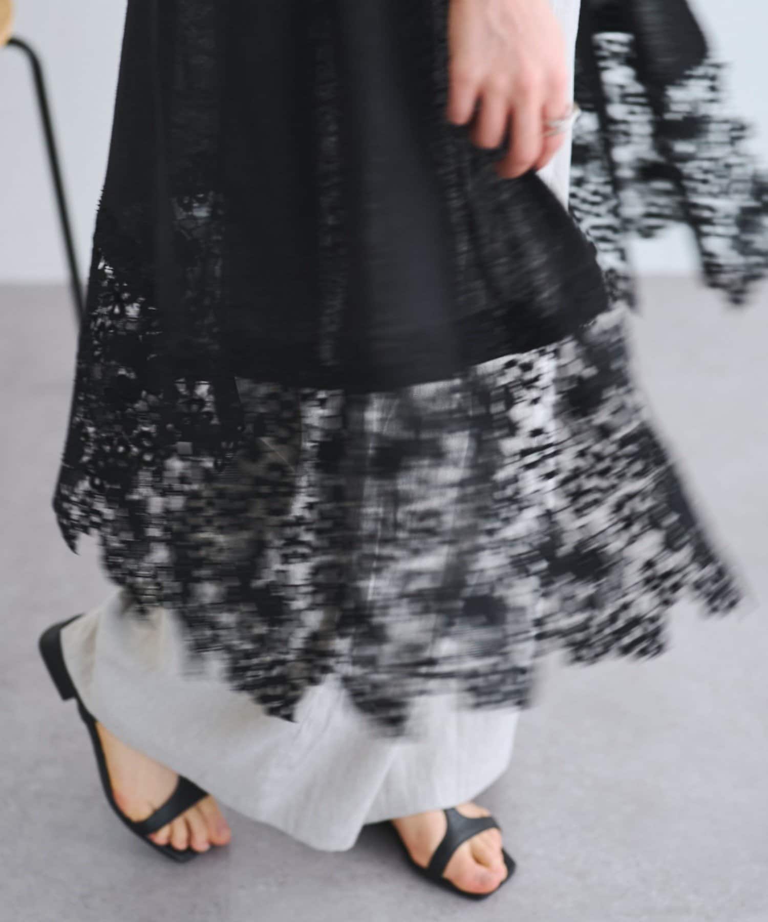 BEARDSLEY(ビアズリー) 《4/24(金)12:00予約開始予定》裾レースリネンカーデ