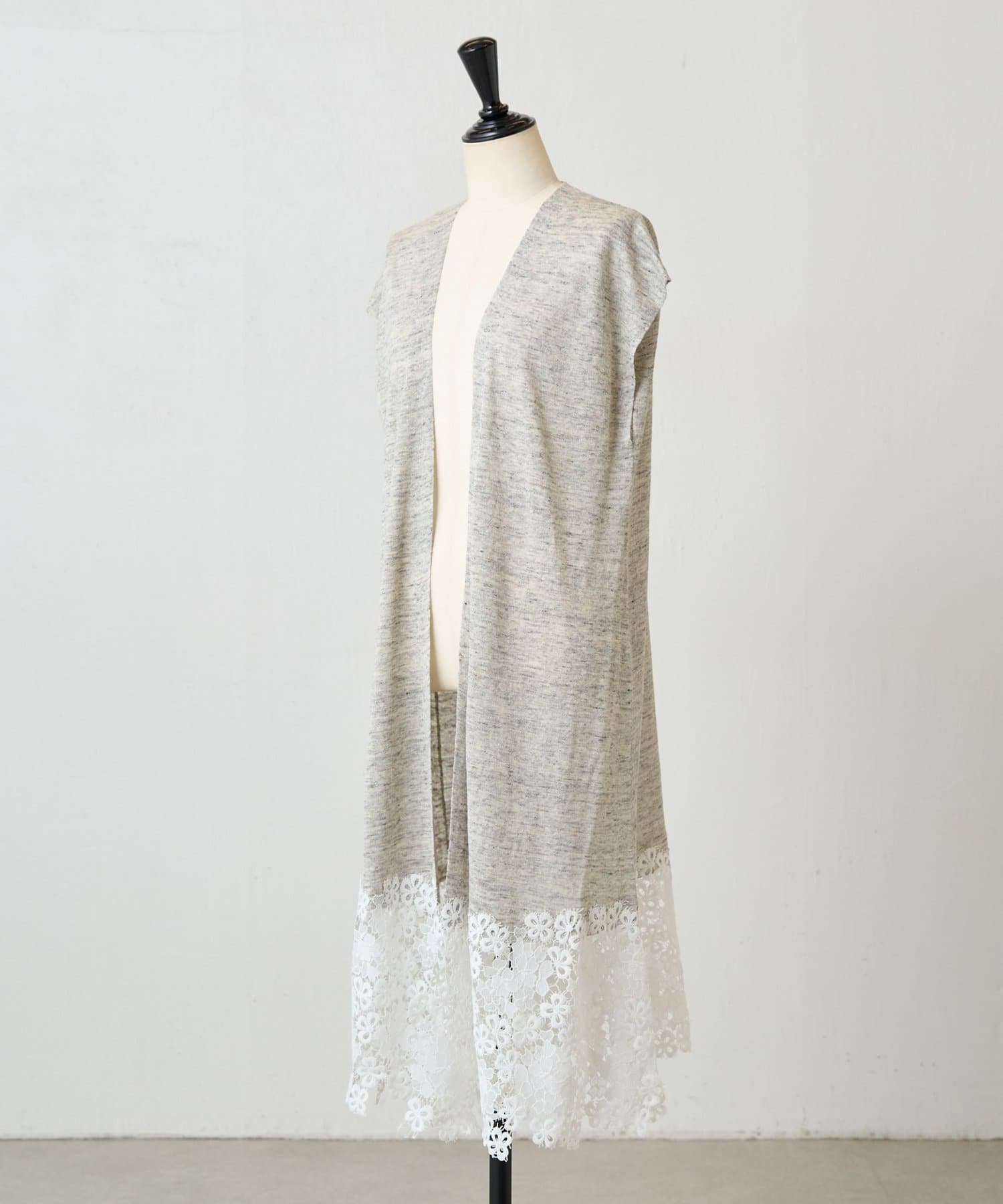 BEARDSLEY(ビアズリー) 《4/24(金)12:00予約開始予定》裾レースリネンカーデ