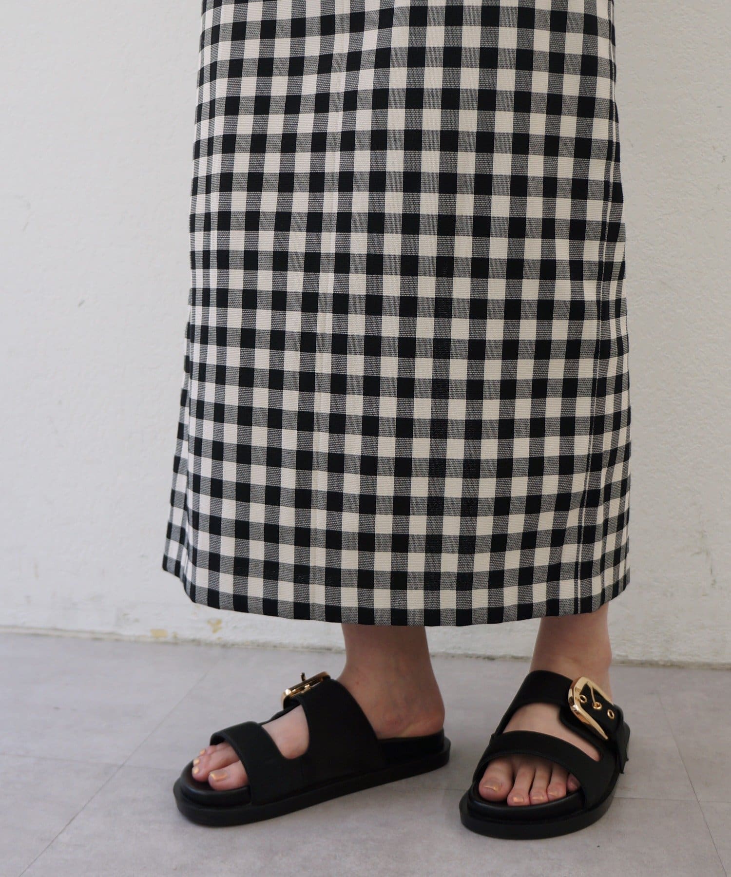 LOUNGEDRESS(ラウンジドレス) カラミチェックセミタイトスカート