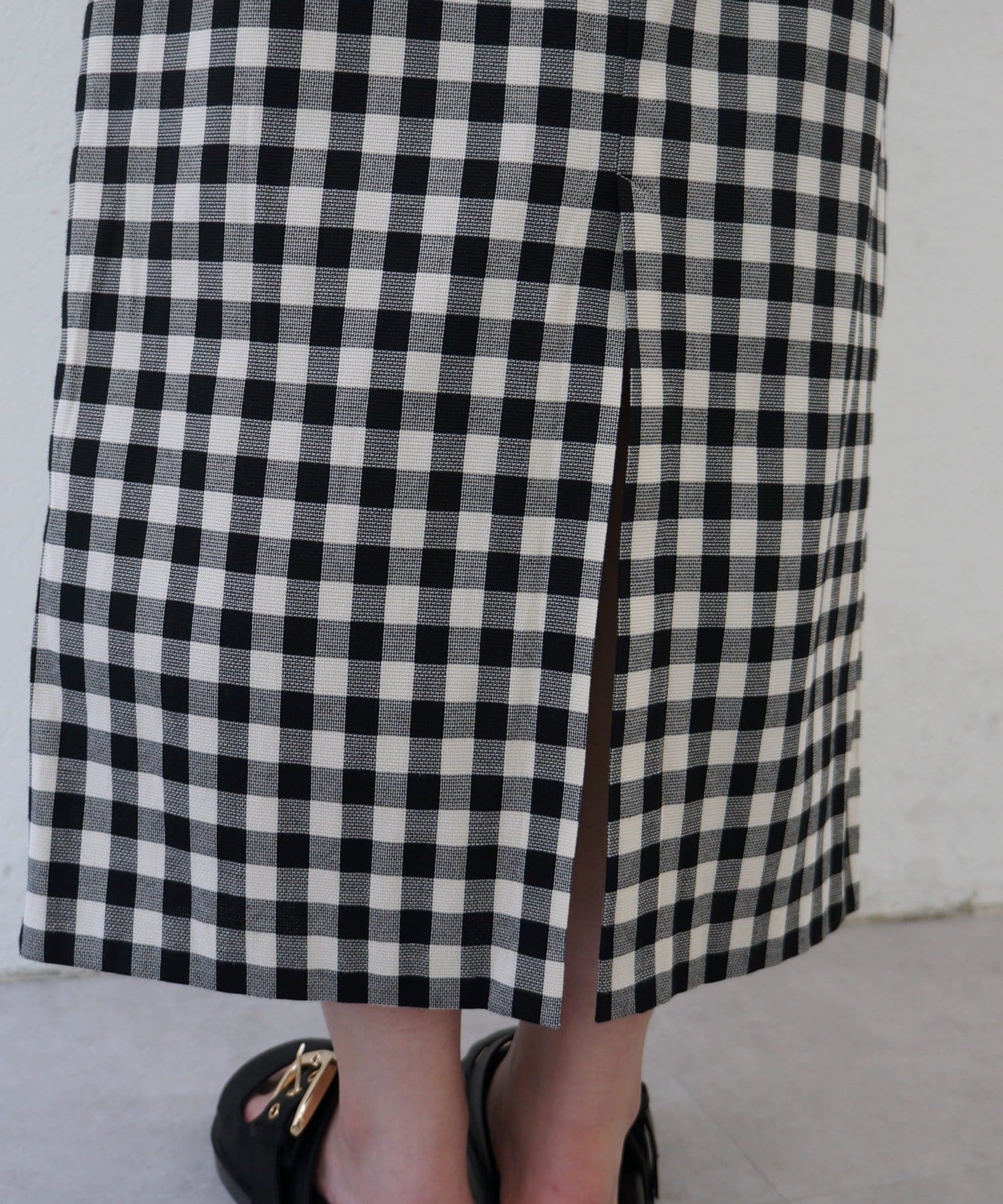 LOUNGEDRESS(ラウンジドレス) カラミチェックセミタイトスカート