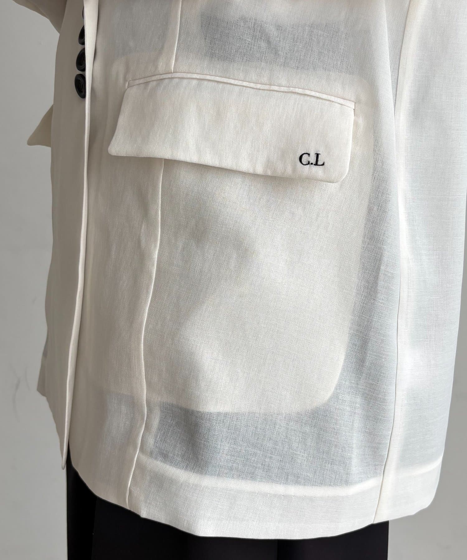 CAPRICIEUX LE'MAGE(カプリシュレマージュ) 【防シワ/アンチピリング/手洗い可】〈C.L〉シアーテーラードジャケット