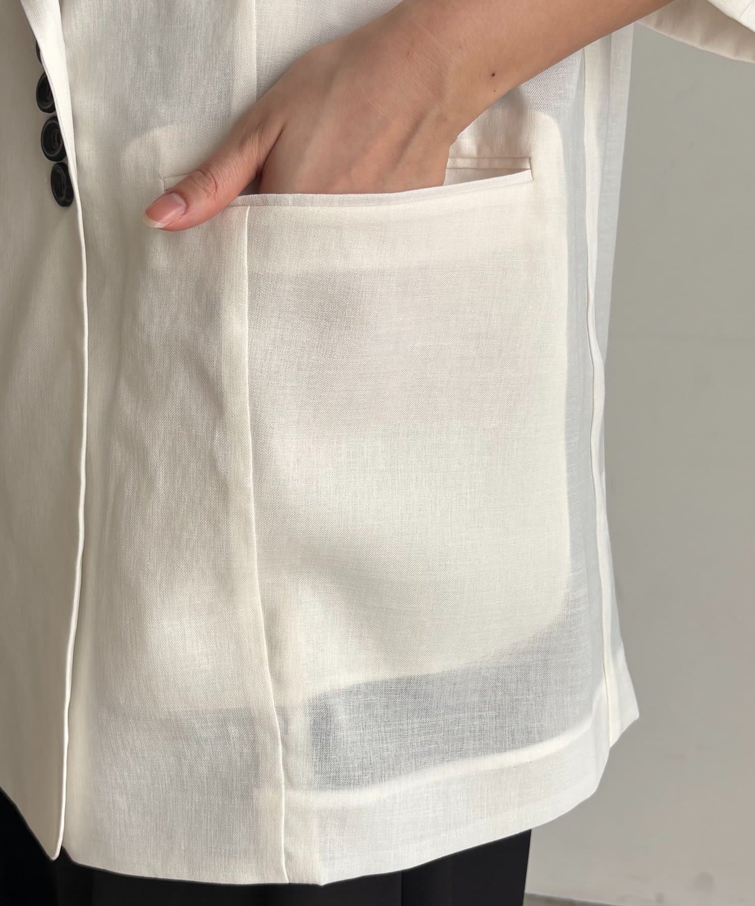 CAPRICIEUX LE'MAGE(カプリシュレマージュ) 【防シワ/アンチピリング/手洗い可】〈C.L〉シアーテーラードジャケット