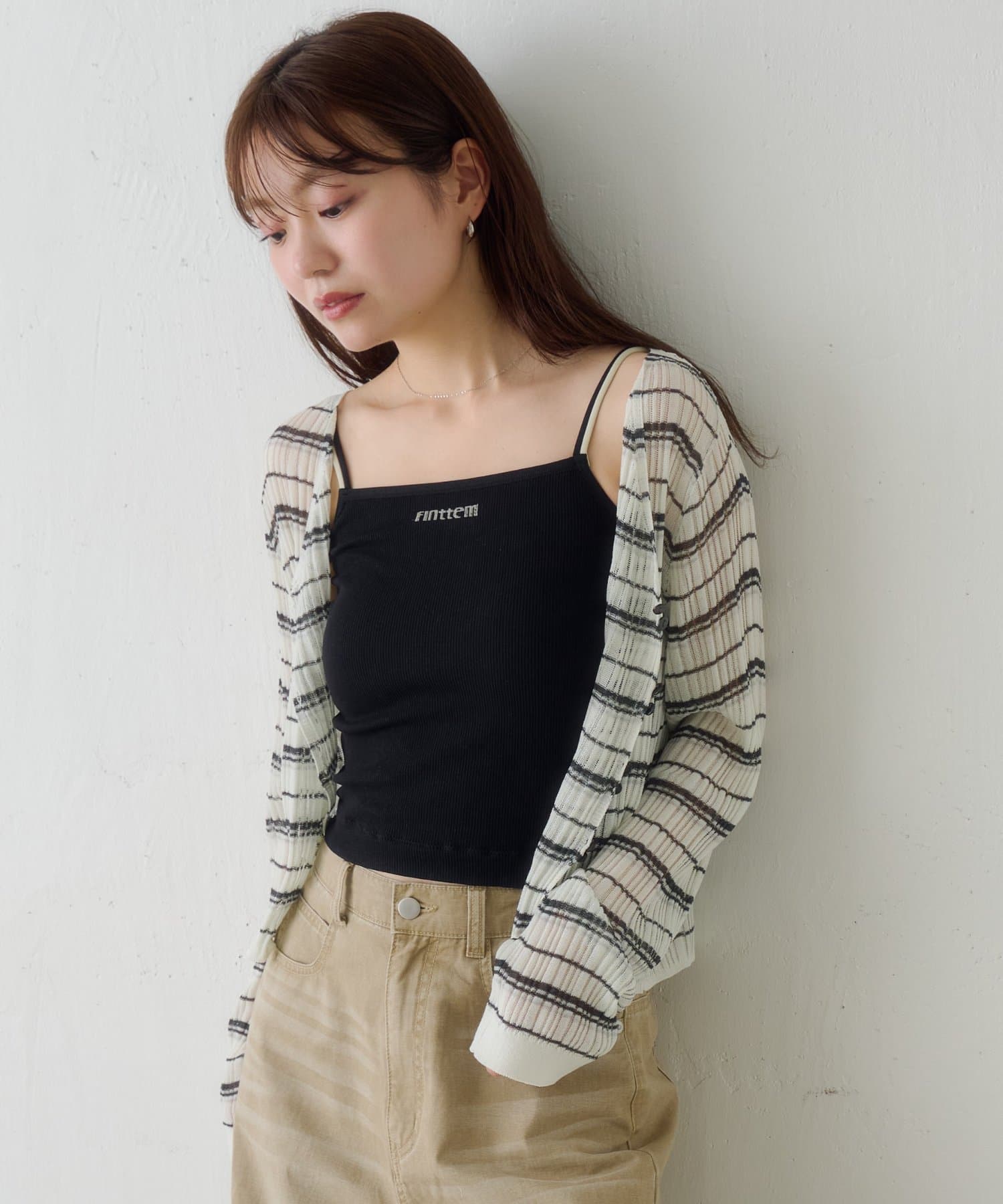 Kastane(カスタネ) カップ付きロゴキャミ