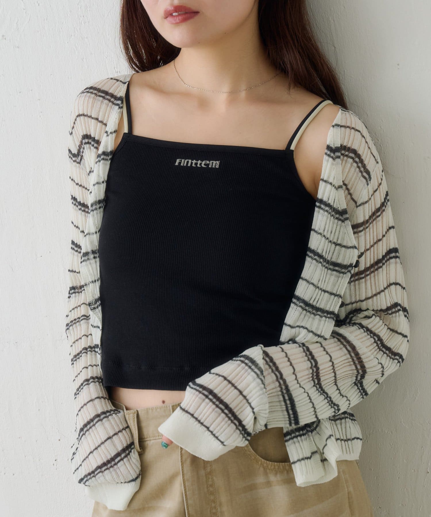 Kastane(カスタネ) カップ付きロゴキャミ