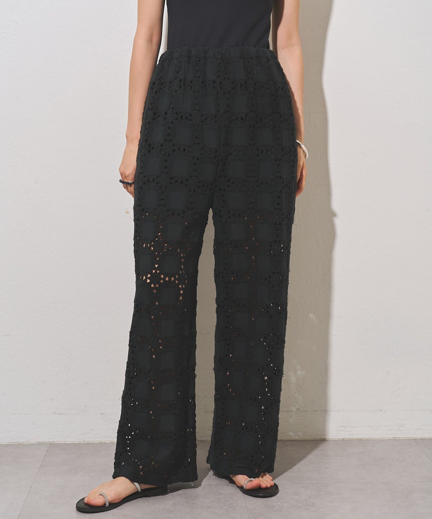 Whim Gazette(ウィム ガゼット) クロシェライクパンツ