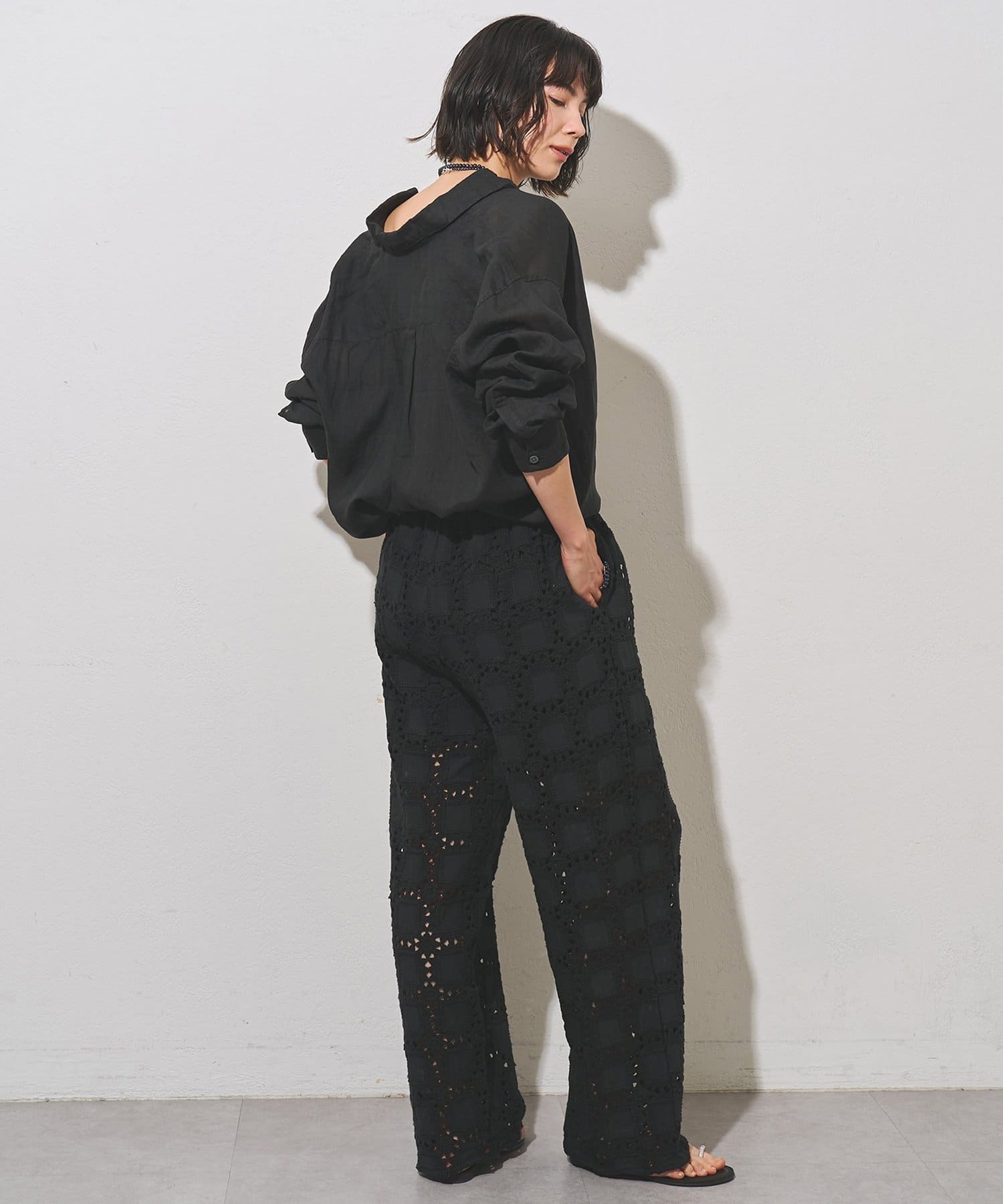 Whim Gazette(ウィム ガゼット) クロシェライクパンツ