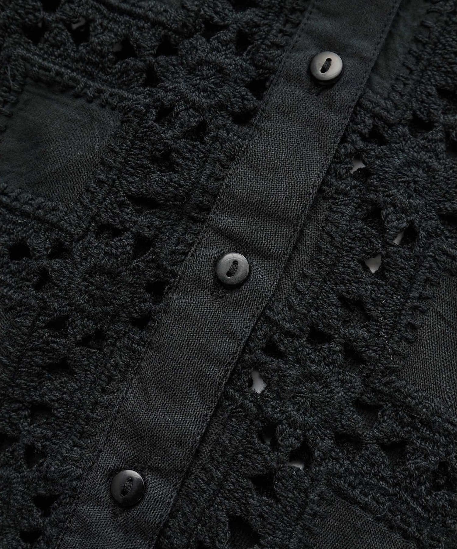 Whim Gazette(ウィム ガゼット) クロシェライクブラウス