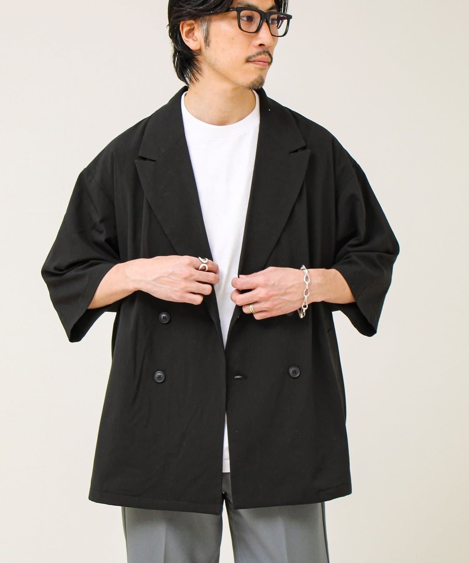 FREDY & GLOSTER(フレディ アンド グロスター) ルーズシルエット ダブルジャケット