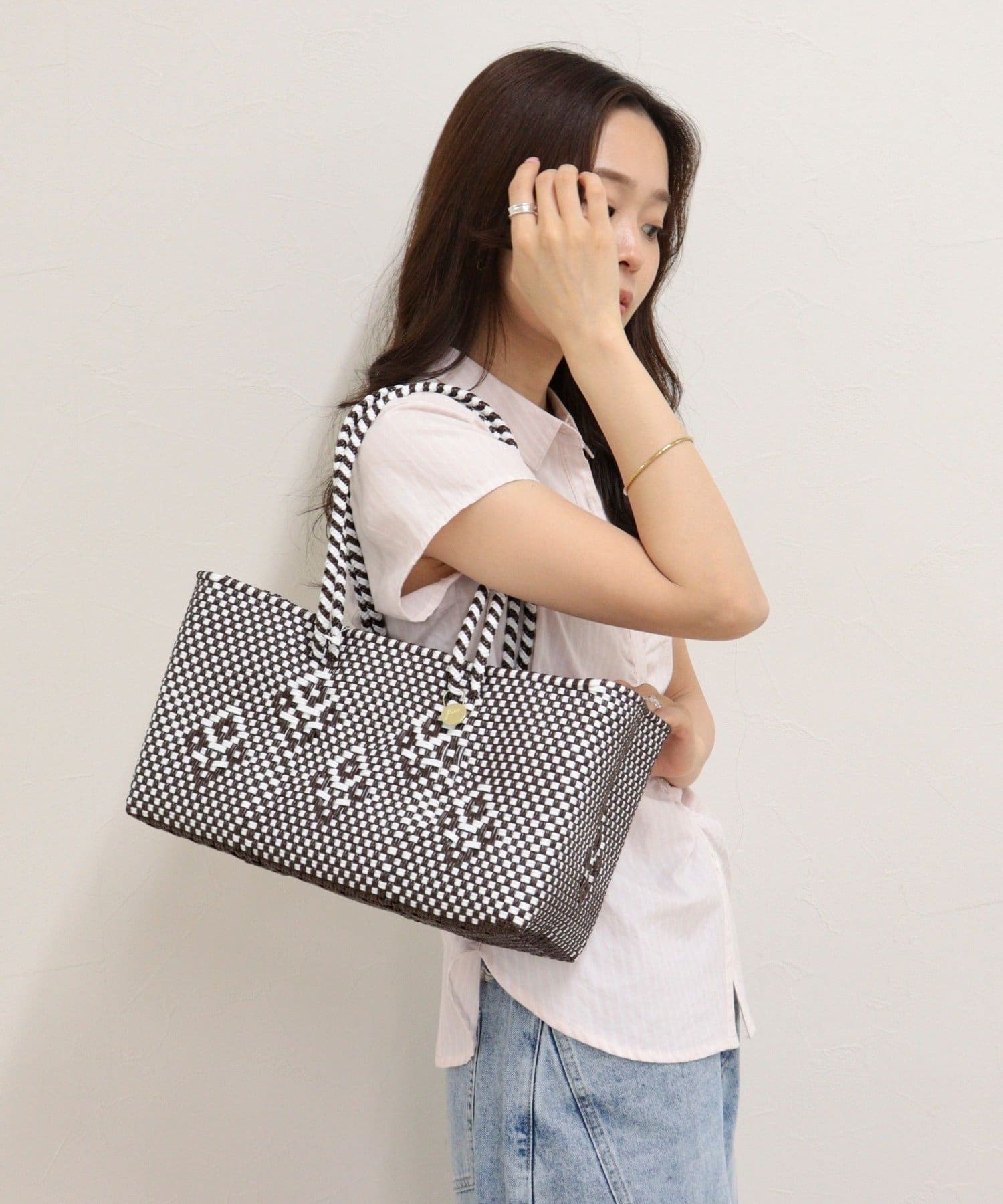 FREDY & GLOSTER(フレディ アンド グロスター) 【Letra/レトラ】横長ミディハンドルメルカドバッグ