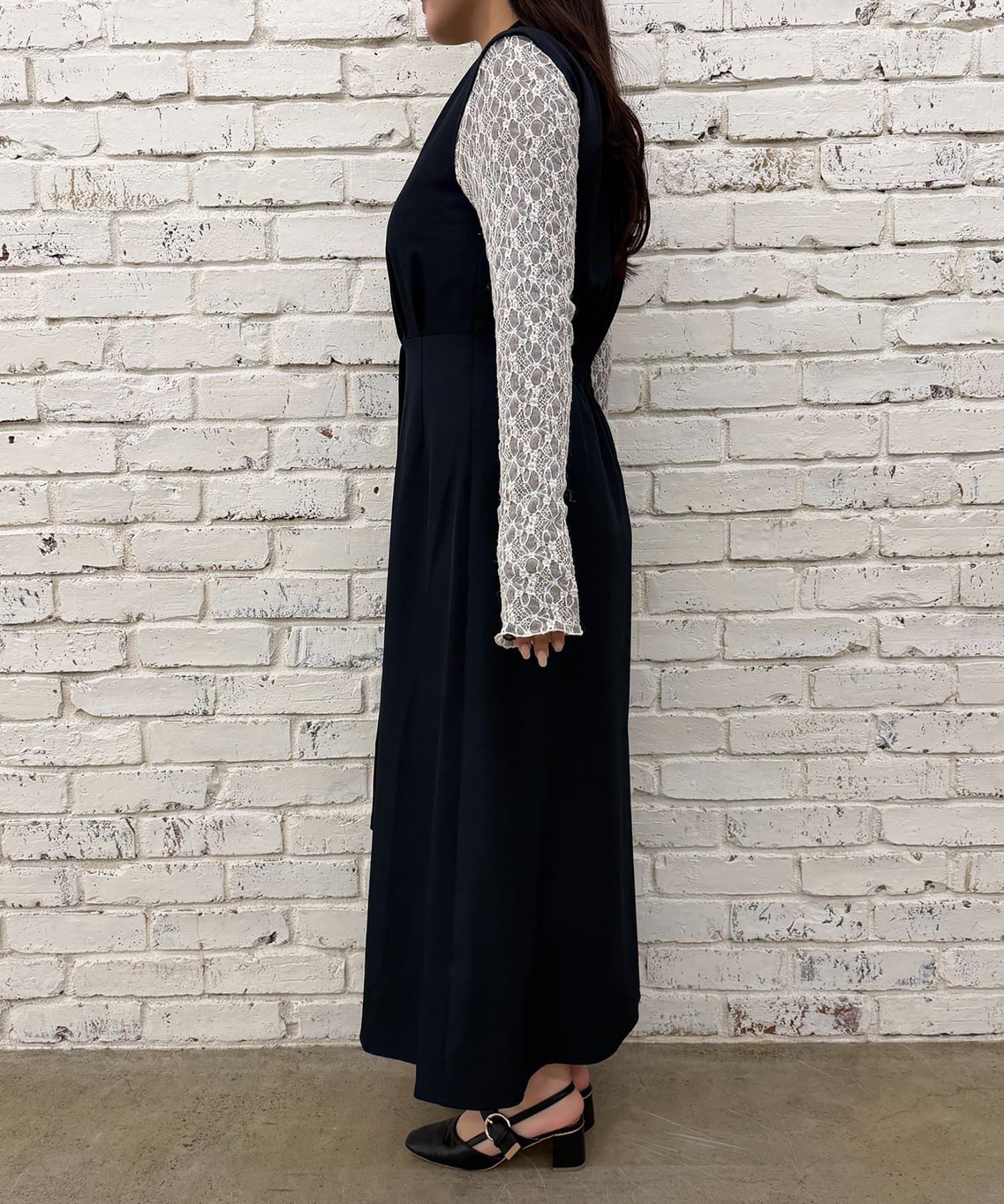 natural couture(ナチュラルクチュール) ゆったり金釦テーラーワンピース