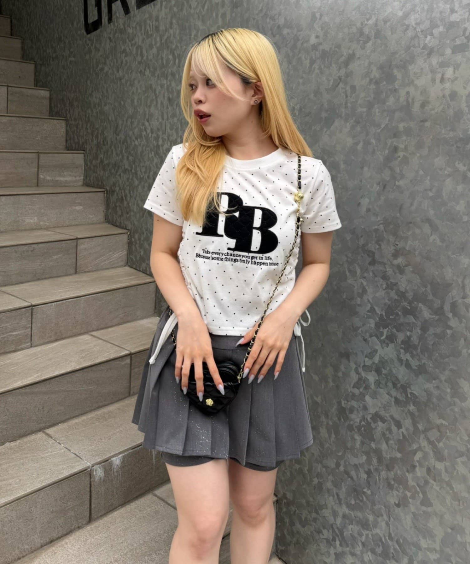 NICE CLAUP / OLIVE des OLIVE OUTLET(ナイスクラップ  / オリーブ デ オリーブ アウトレット) 【continuer】アソートロゴドロストチビＴ