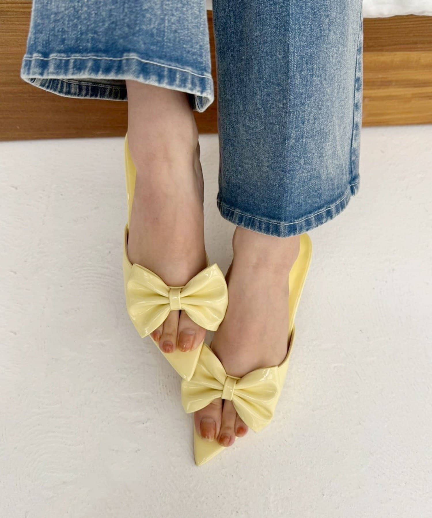 NICE CLAUP / OLIVE des OLIVE OUTLET(ナイスクラップ  / オリーブ デ オリーブ アウトレット) 【one after another】ビッグリボンサンダル