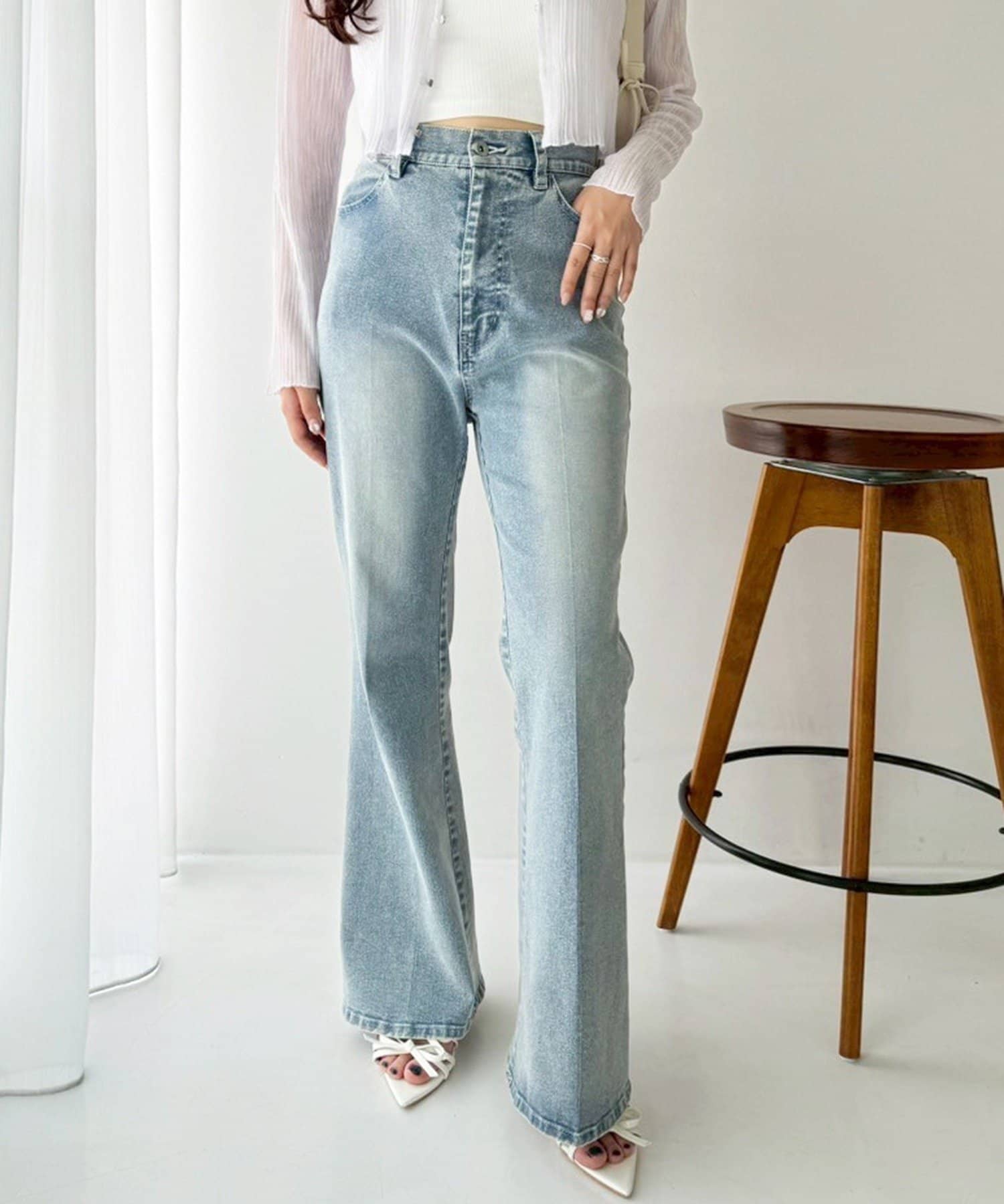 NICE CLAUP / OLIVE des OLIVE OUTLET(ナイスクラップ  / オリーブ デ オリーブ アウトレット) 【one after another】美脚デニム