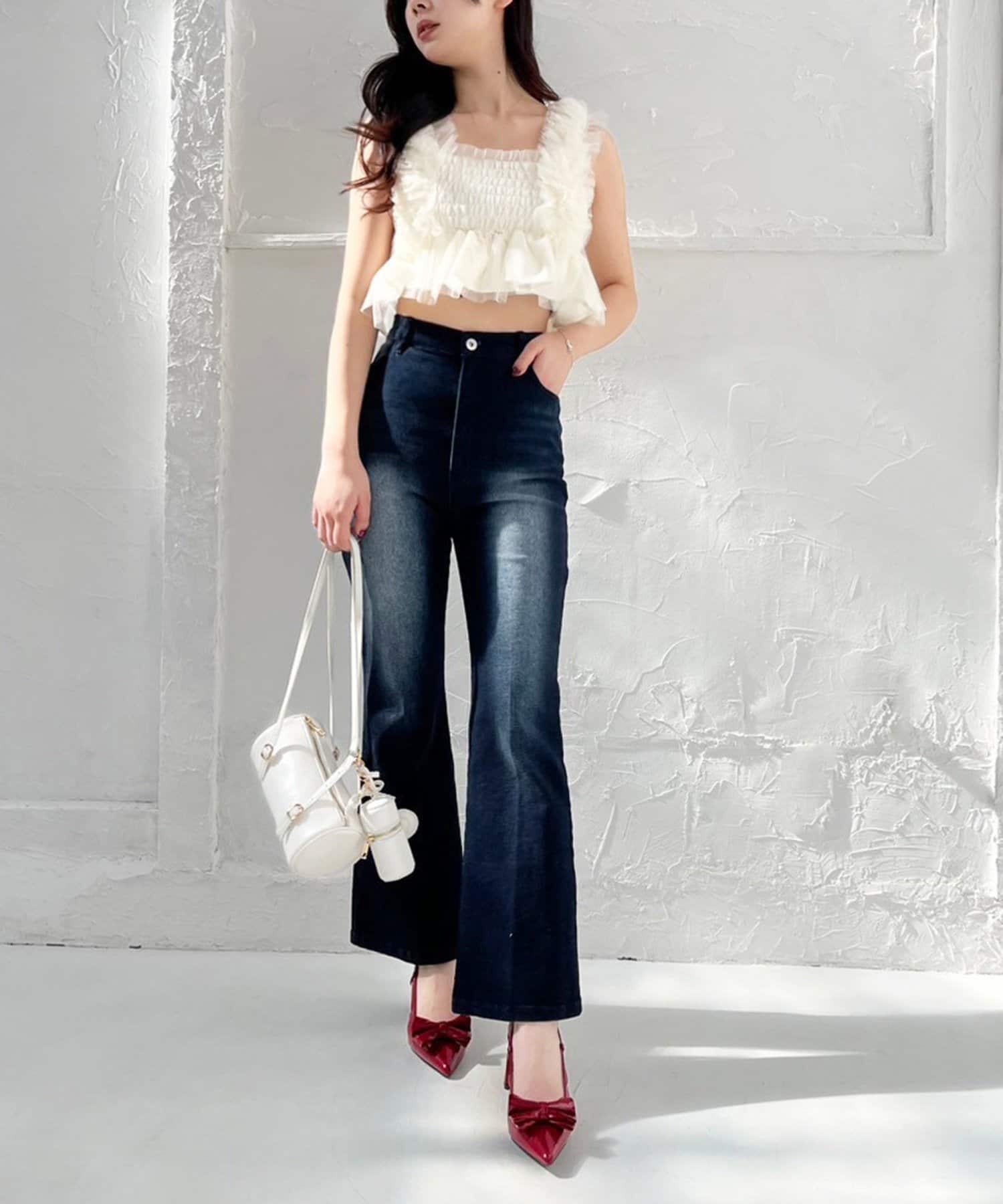 NICE CLAUP / OLIVE des OLIVE OUTLET(ナイスクラップ  / オリーブ デ オリーブ アウトレット) 【one after another】美脚デニム