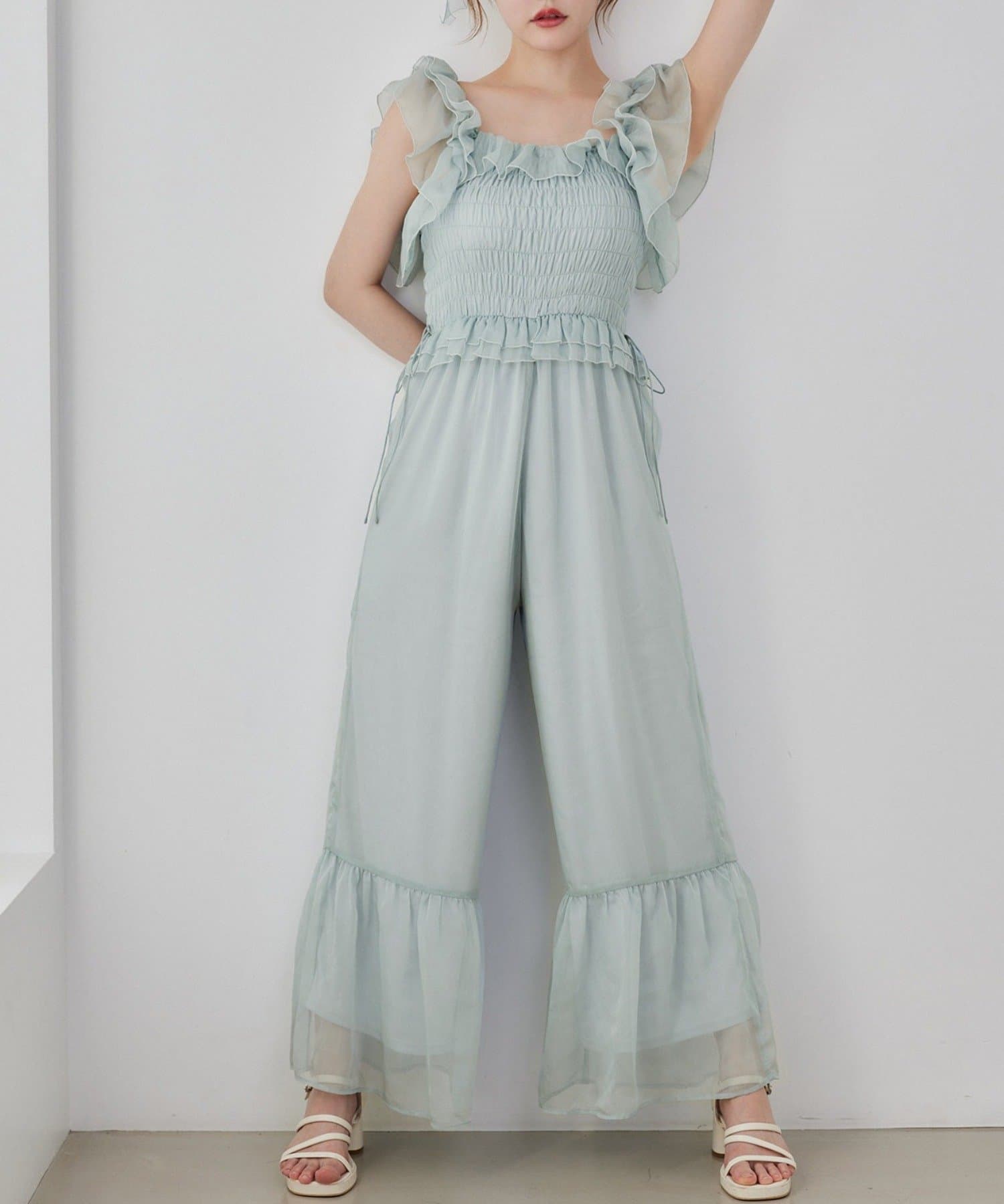 NICE CLAUP / OLIVE des OLIVE OUTLET(ナイスクラップ  / オリーブ デ オリーブ アウトレット) 【one after another】シャーリングロンパース