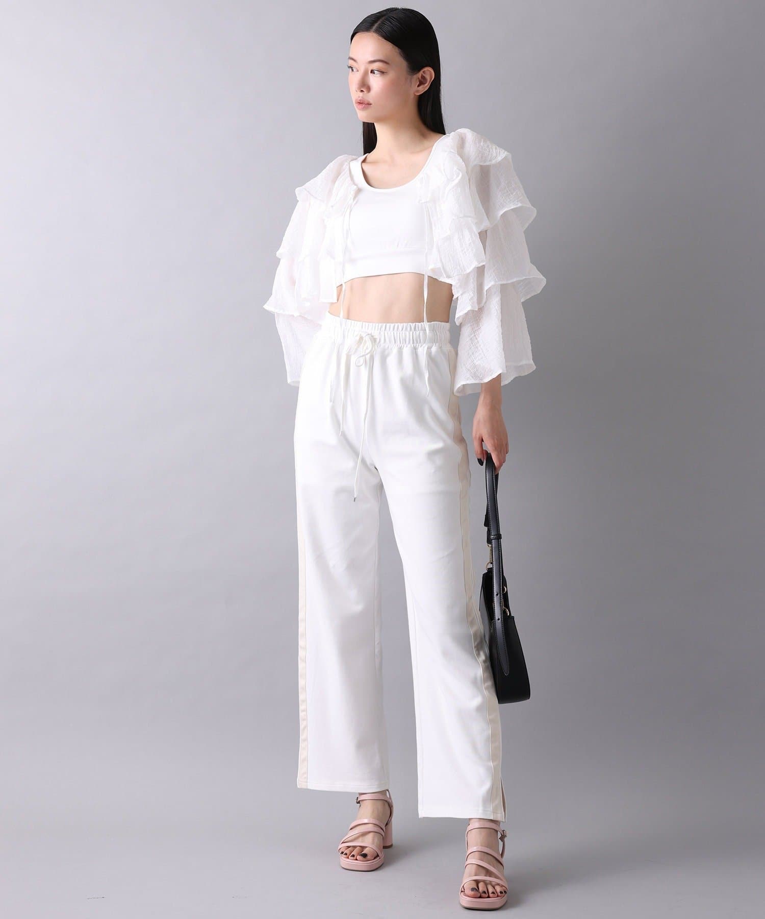 【新品タグ付き】seemi ナイスクラップ フリルブラウス ナイスクラップ NICE CLAUP 【Seemi】フリルブラウス （OFF