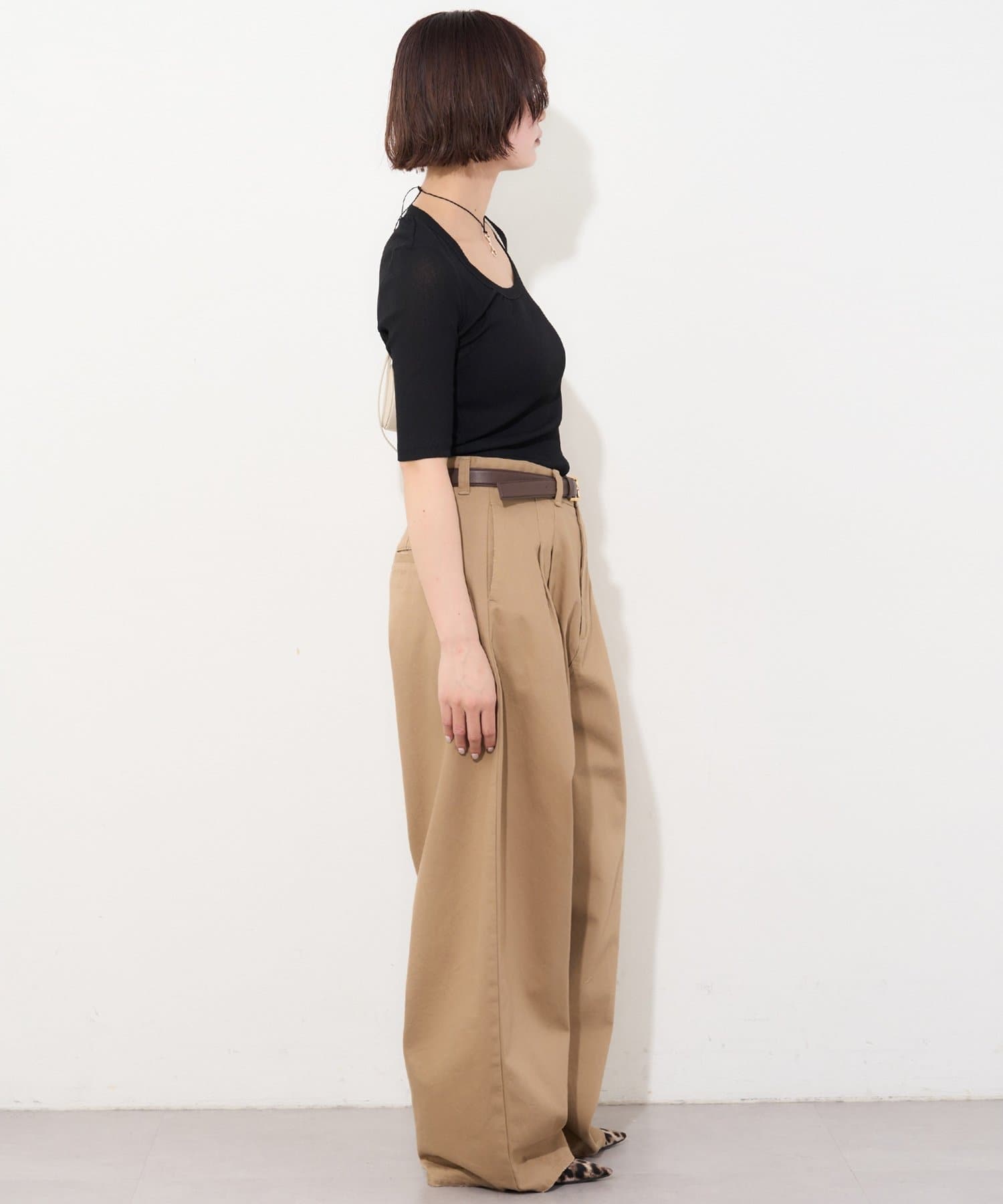 Whim Gazette(ウィム ガゼット) 【myporter】ラウンドネックドライフィットカットソー