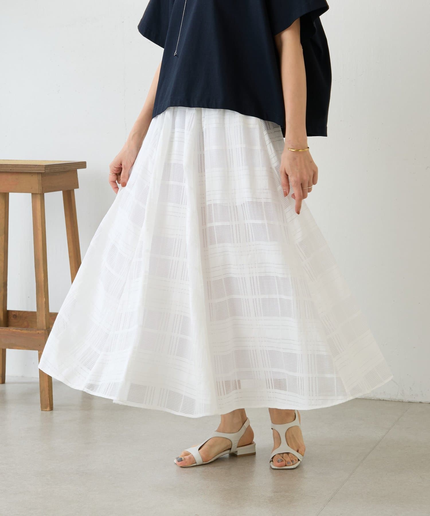 BEARDSLEY(ビアズリー) シアーチェックフレアスカート