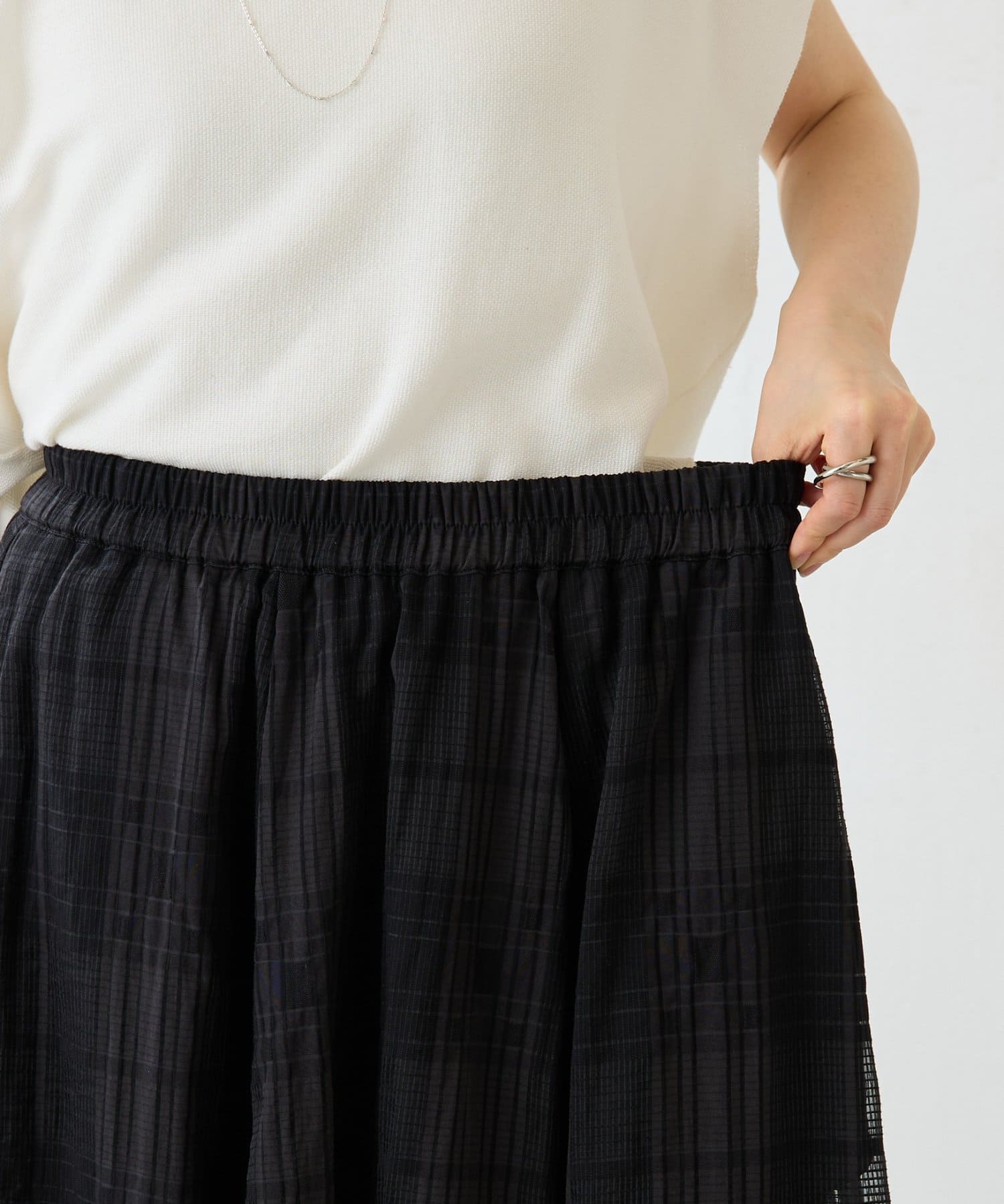 BEARDSLEY(ビアズリー) シアーチェックフレアスカート