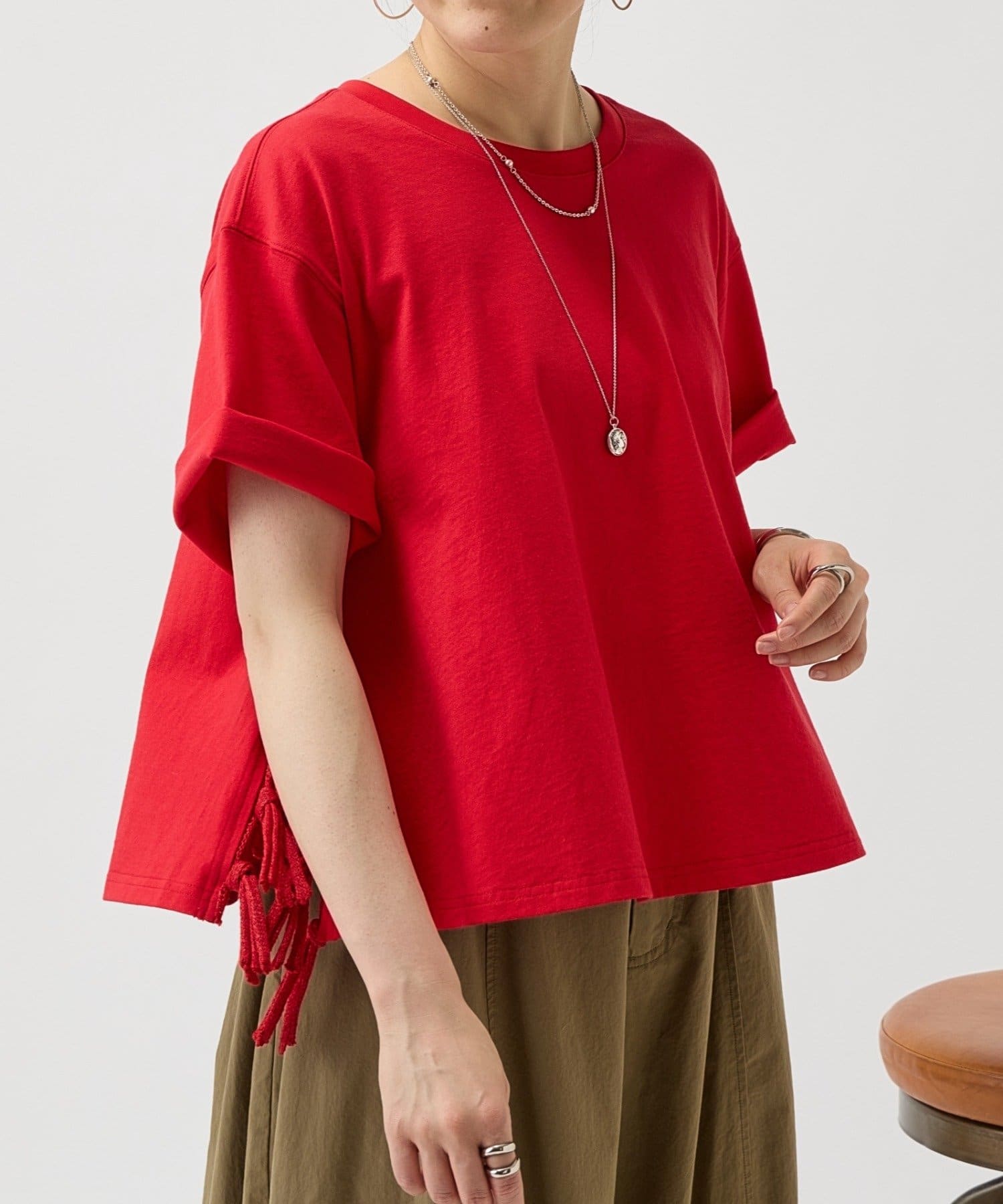 BEARDSLEY(ビアズリー) 《5/10(日)12:00予約開始》サイドフリンジニットTee