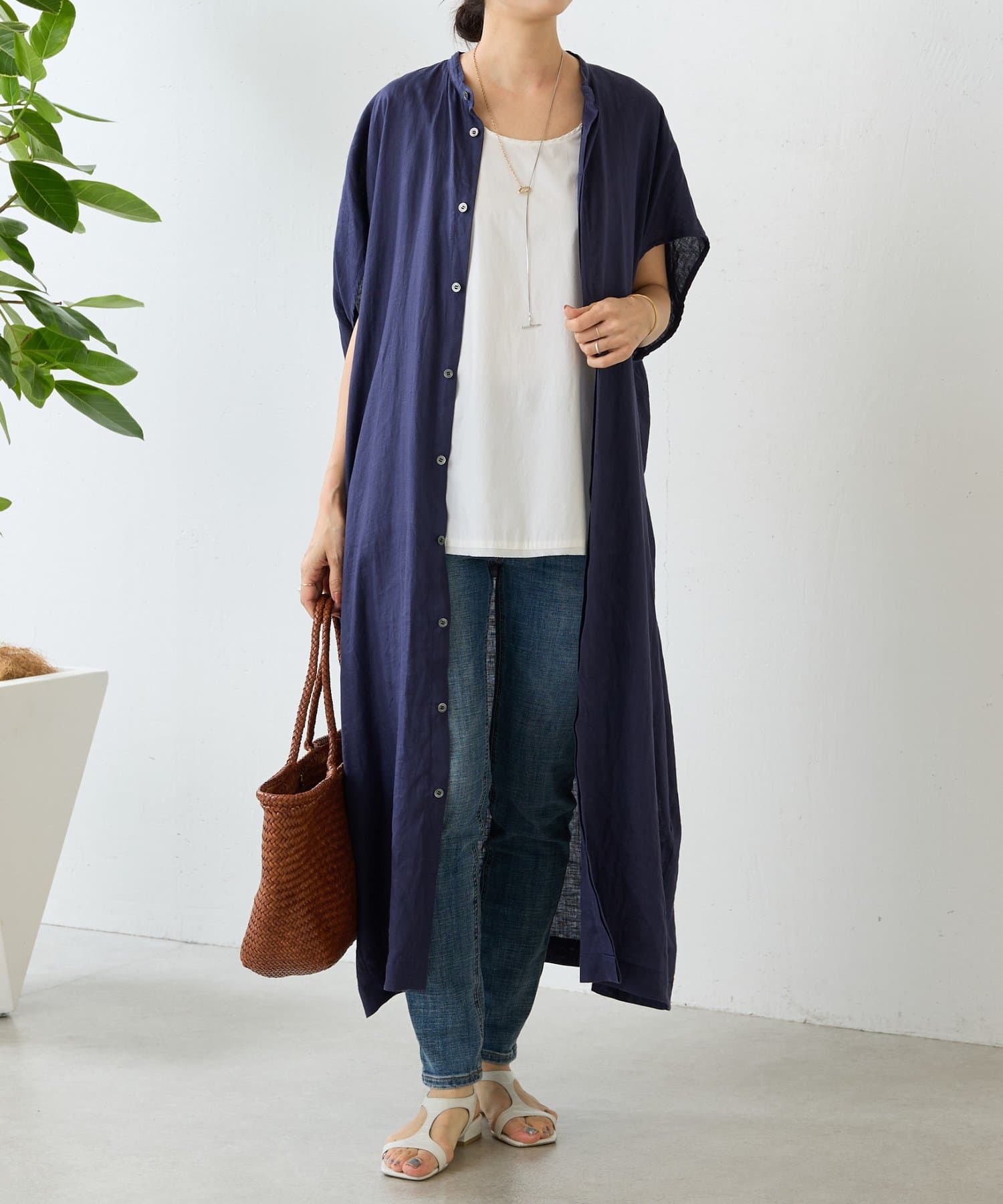 BEARDSLEY(ビアズリー) リネンコクーンワンピ