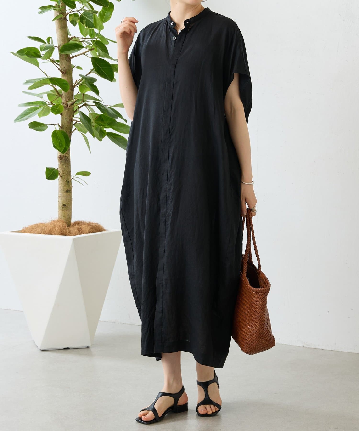 BEARDSLEY(ビアズリー) リネンコクーンワンピ