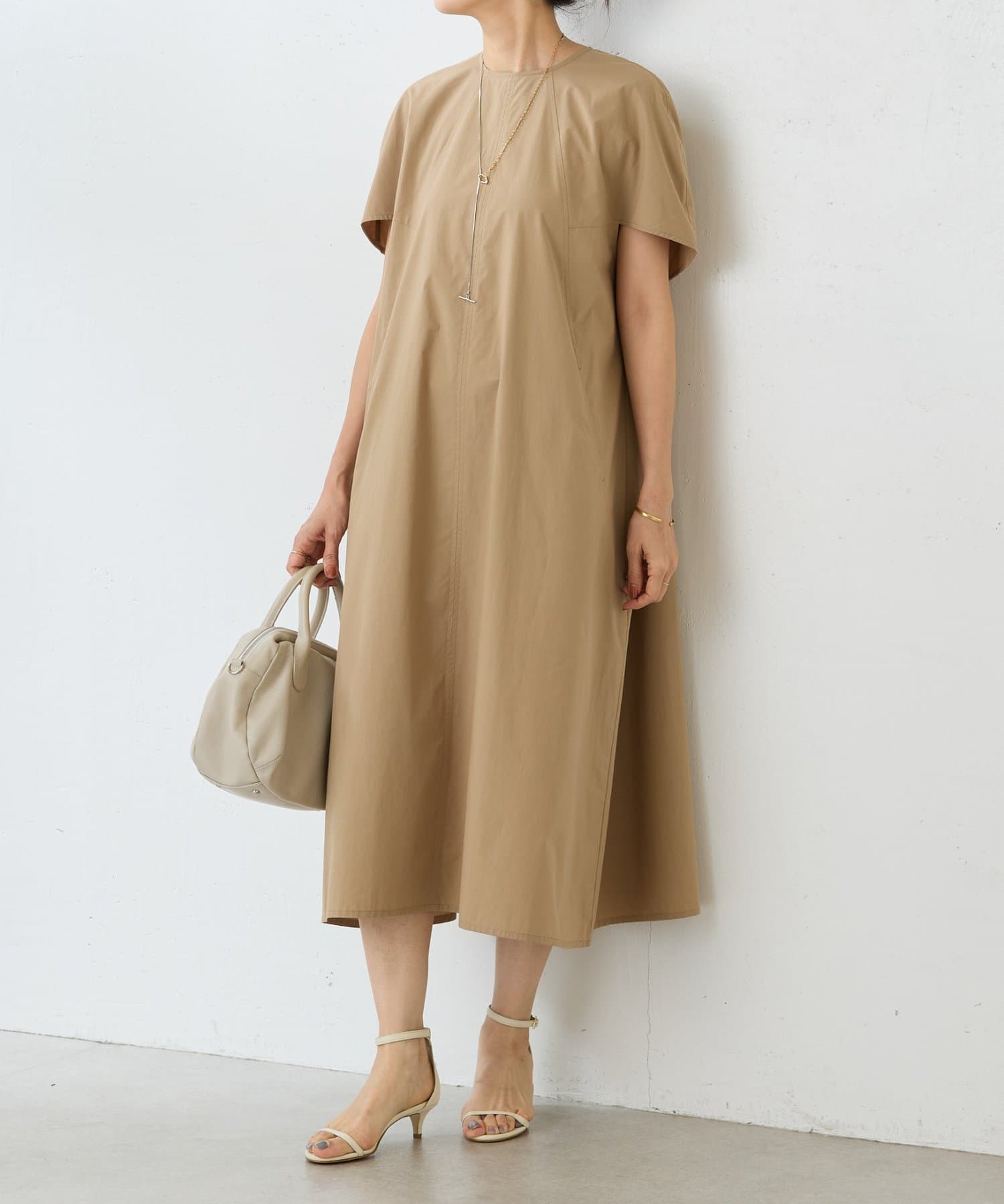 BEARDSLEY(ビアズリー) キャップスリーブコットンワンピ