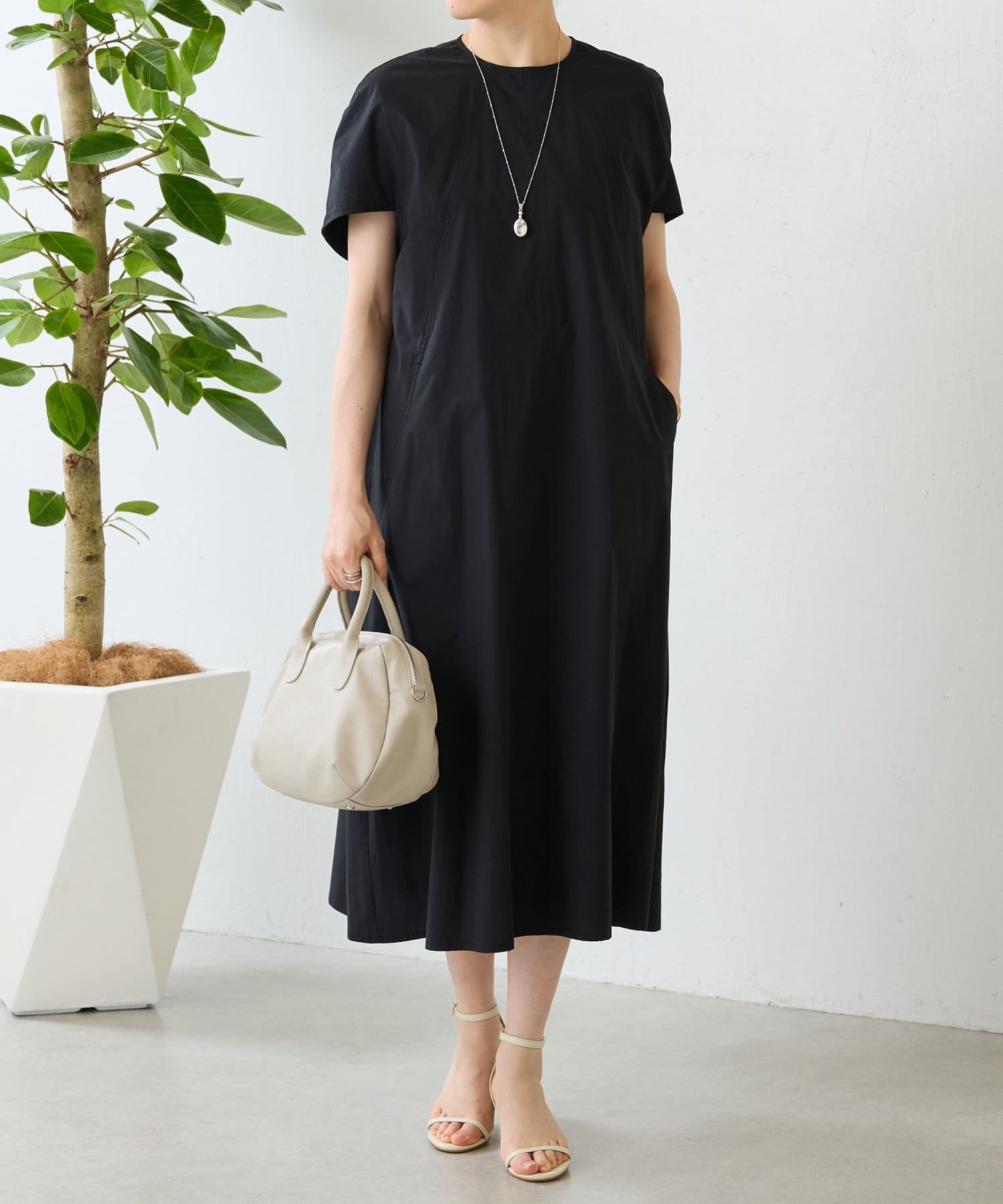 BEARDSLEY(ビアズリー) キャップスリーブコットンワンピ