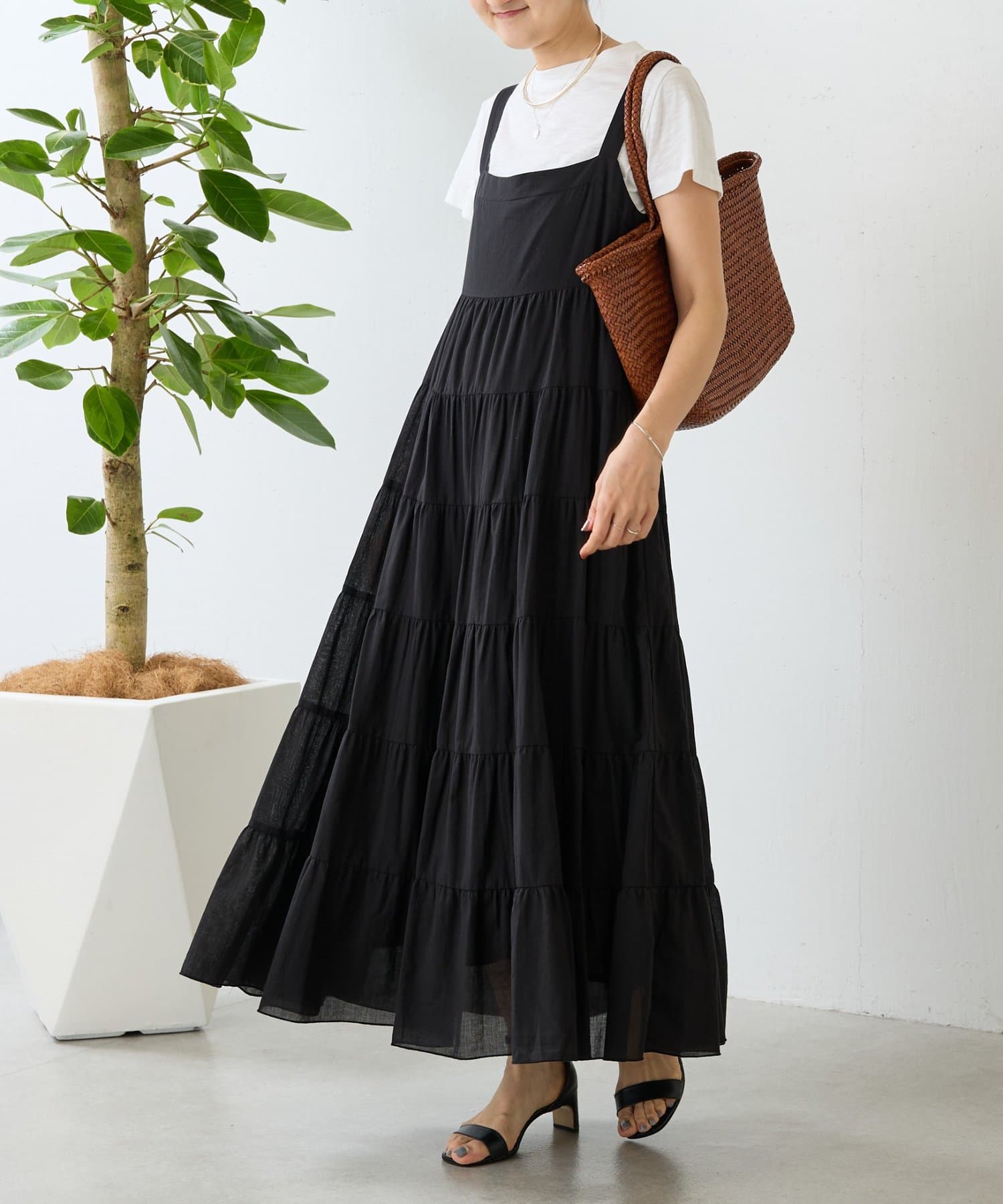 BEARDSLEY(ビアズリー) ギャザーティアードキャミワンピ